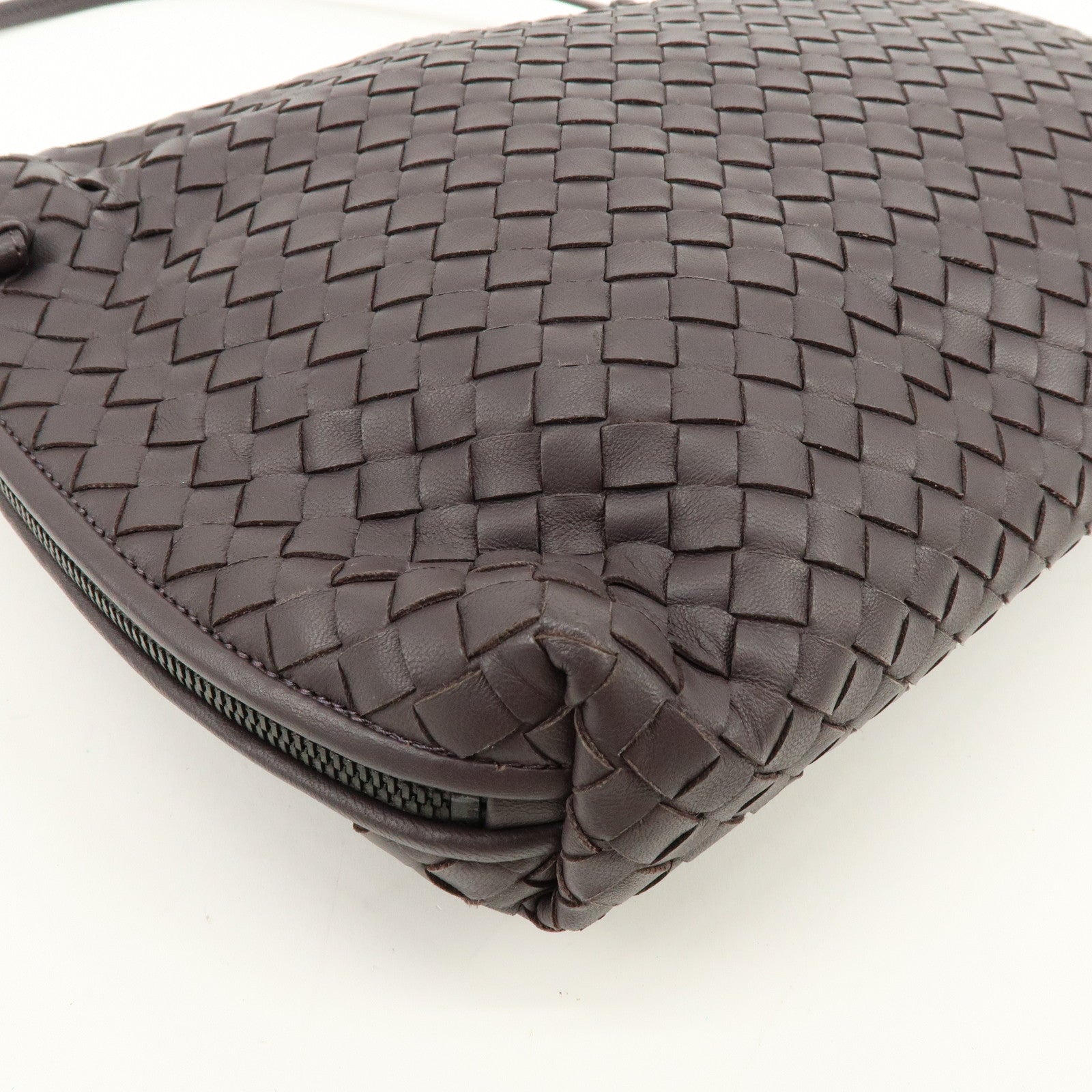 BOTTEGA VENETA Intrecciato Leather Shoulder Bag Brown 245355