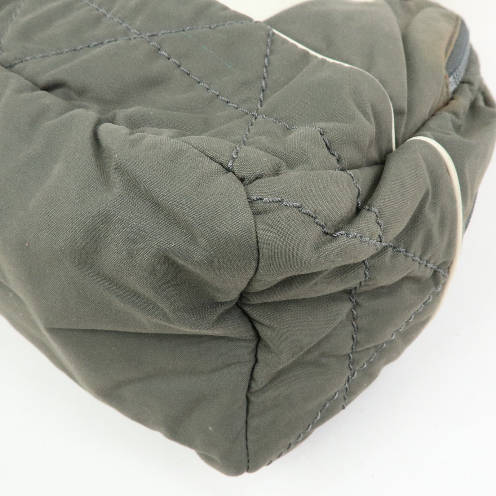 CHANEL Sports Line COCO Mark Nylon Boston Hand Shoulder Bag Gray