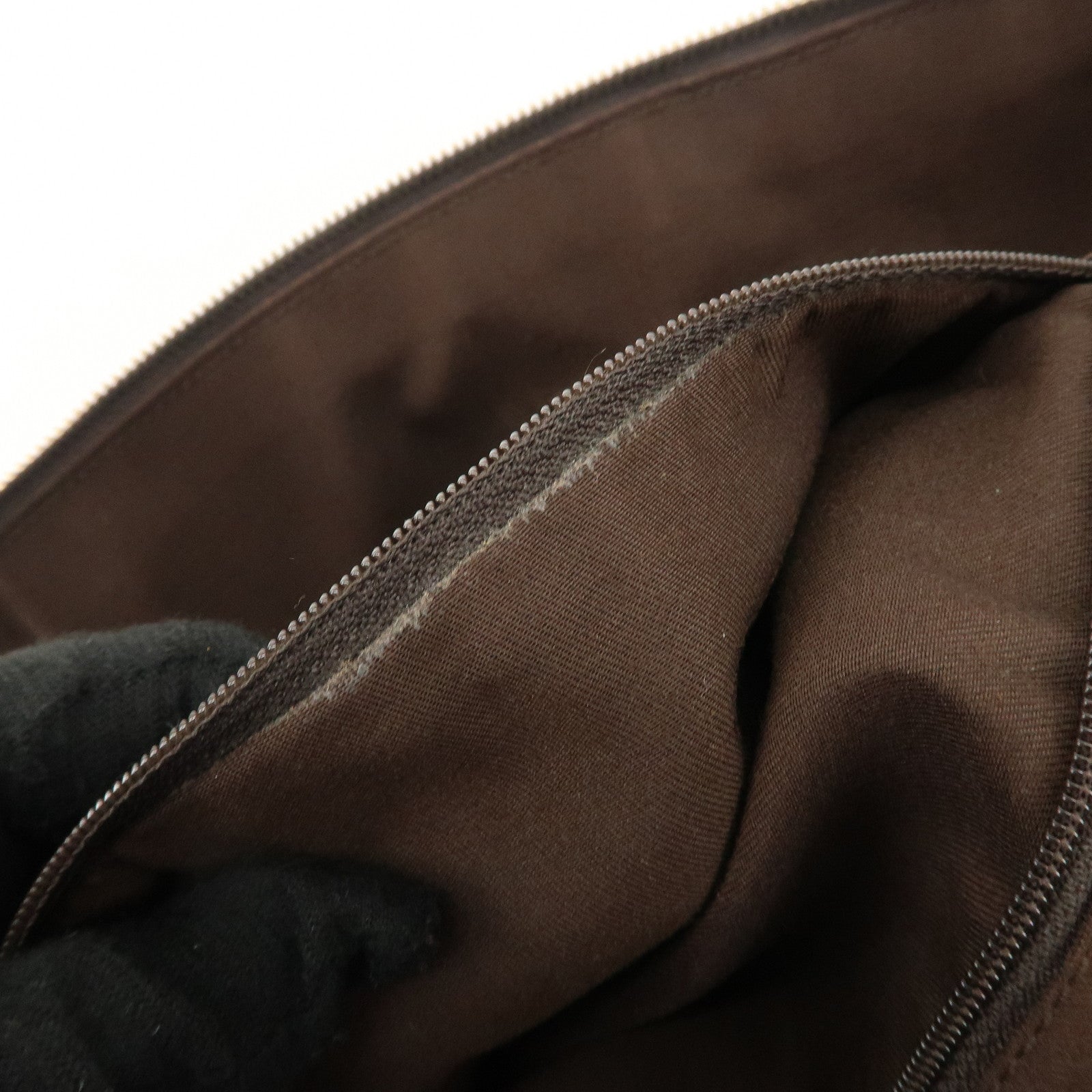 GUCCI Abbey GG Canvas Leather Tote Bag Hand Bag Beige 141470 Used