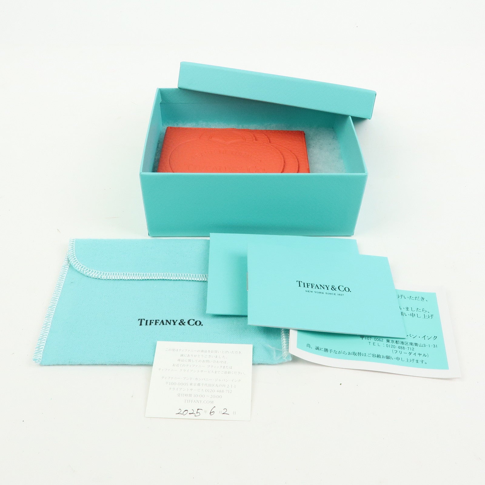 Tiffany & Co Return to Tiffany Leather Card Case Card Holder Red