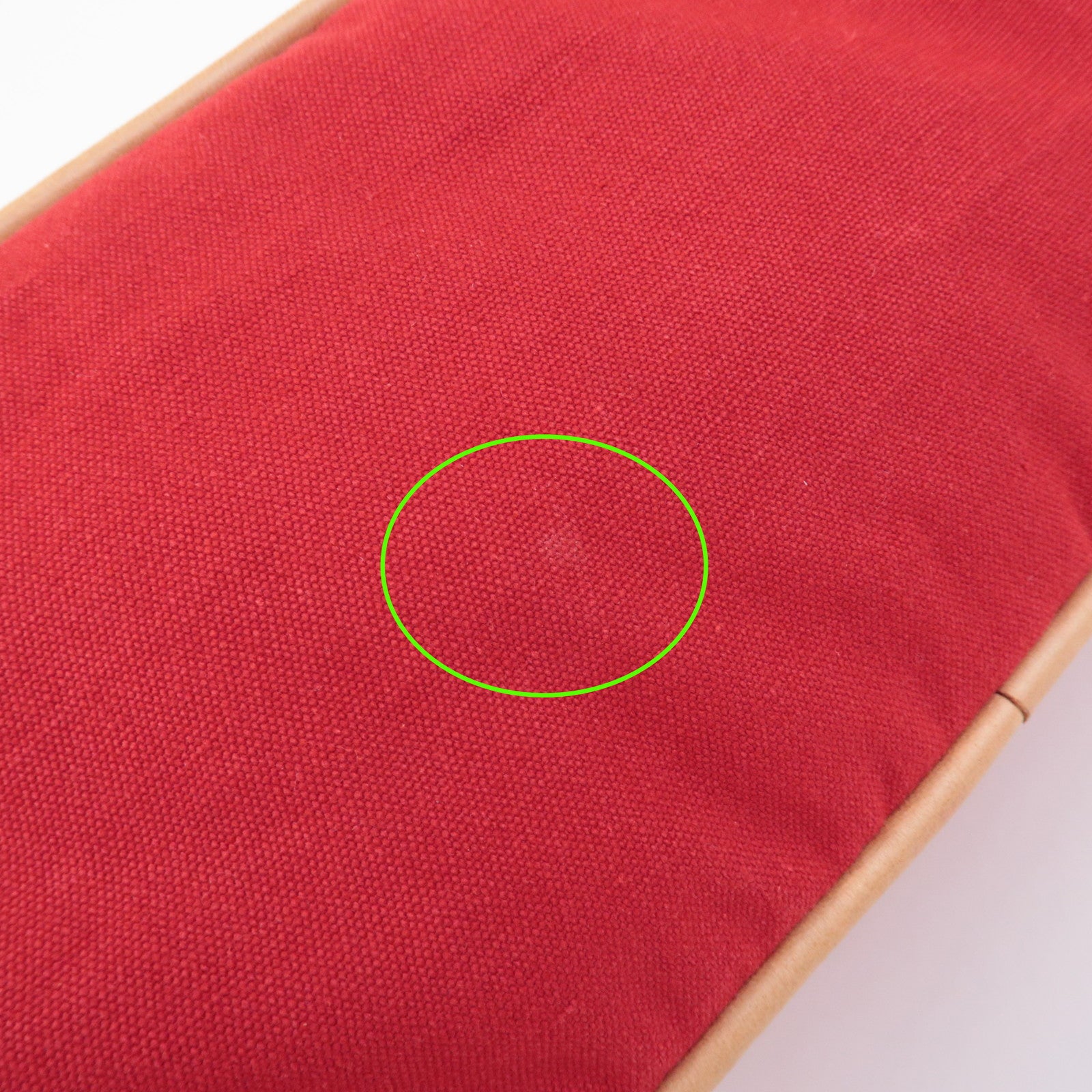 HERMES Bolide Toille H Leather Pouch GM Cosmetic Pouch Red