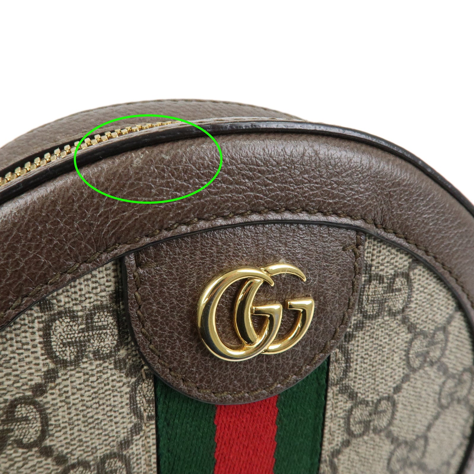 GUCCI Ophidia Sherry Round Shape GG Supreme Shoulder Bag 550618