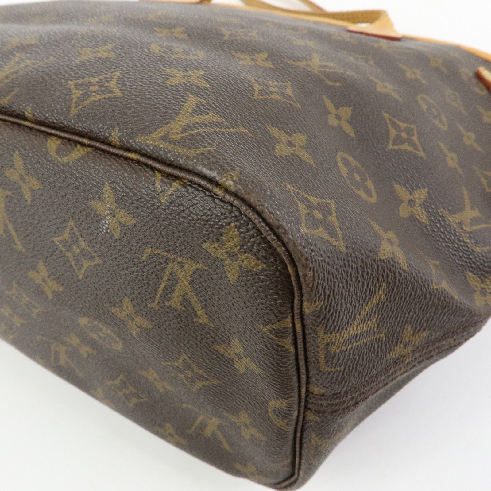 Louis Vuitton Monogram Neverfull MM Tote Shoulder Bag Brown M40156
