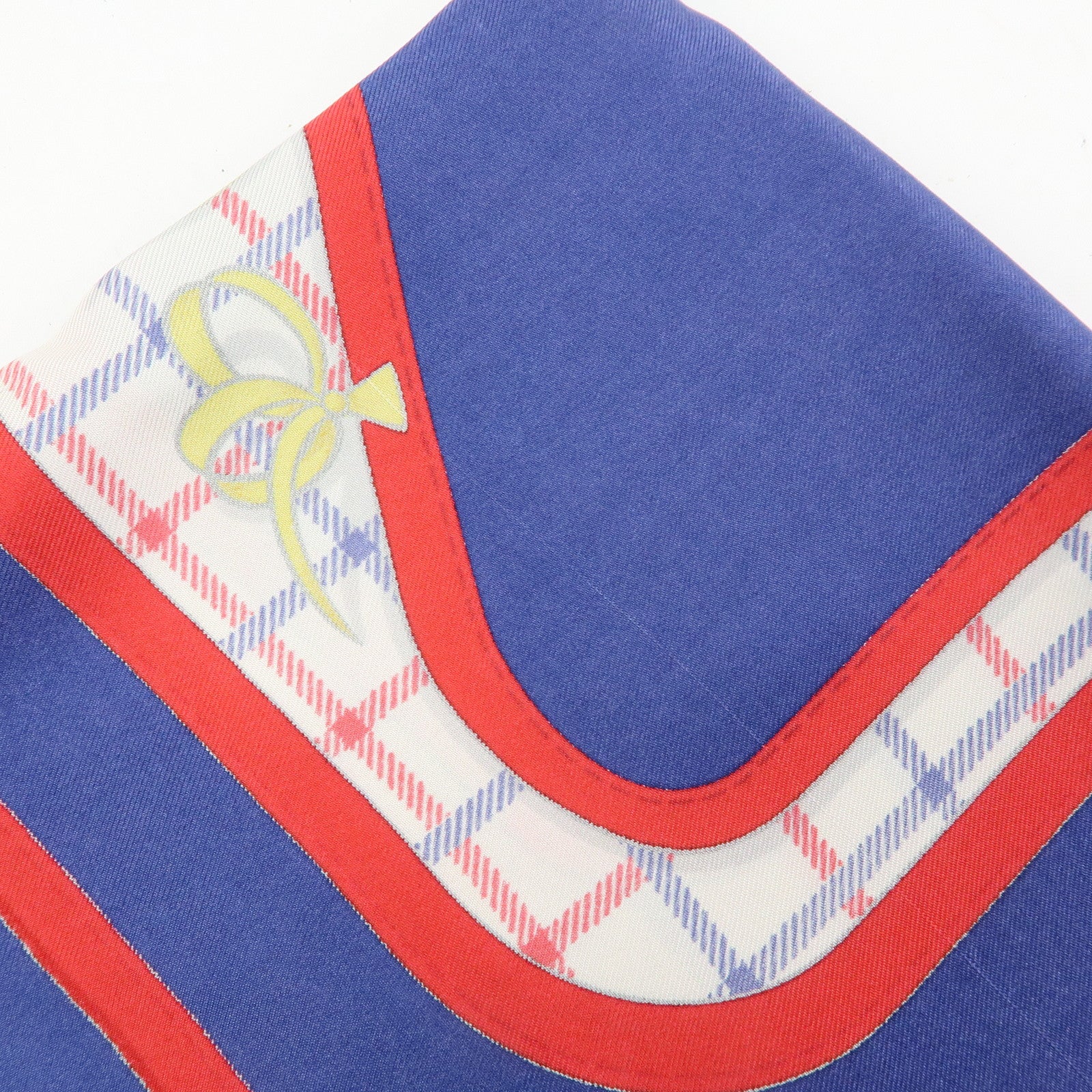 HERMES Carre 90 Set of 2 Silk 100% Scarf Navy Green