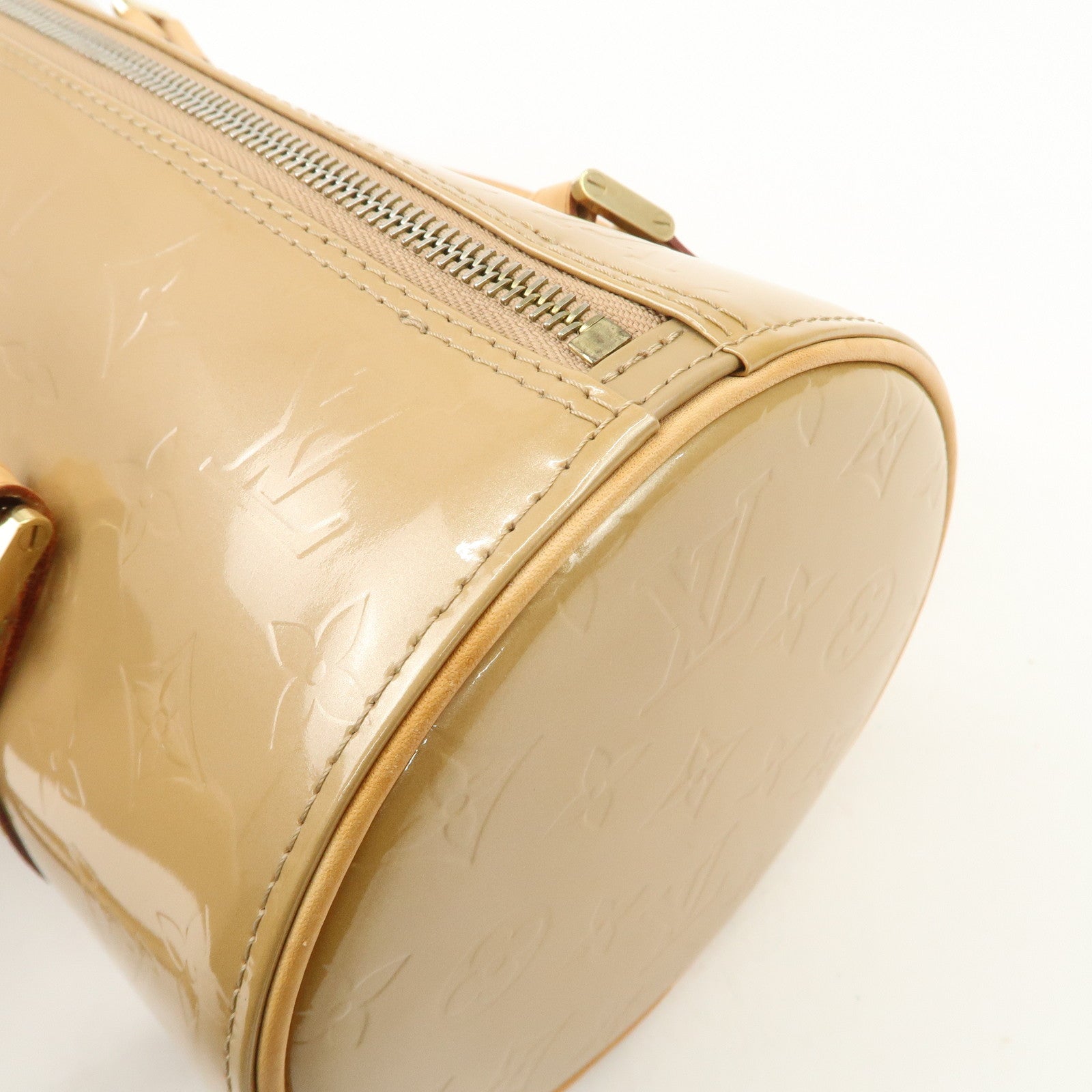 Louis Vuitton Monogram Vernis Bedford Hand Bag Beige M91329 Used