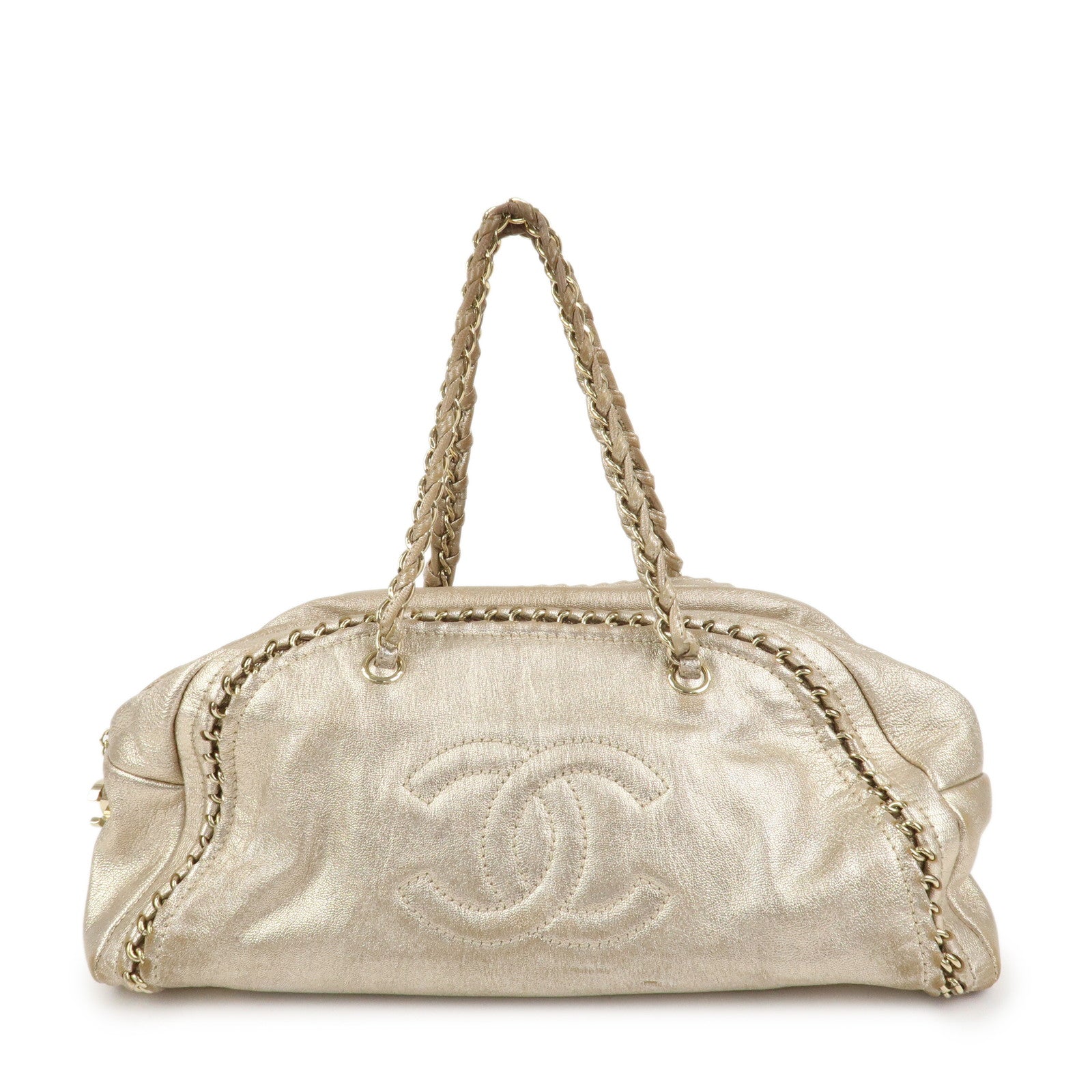 CHANEL Luxury Line COCO Mark Leather Boston Bag Shoulder Bag A31405