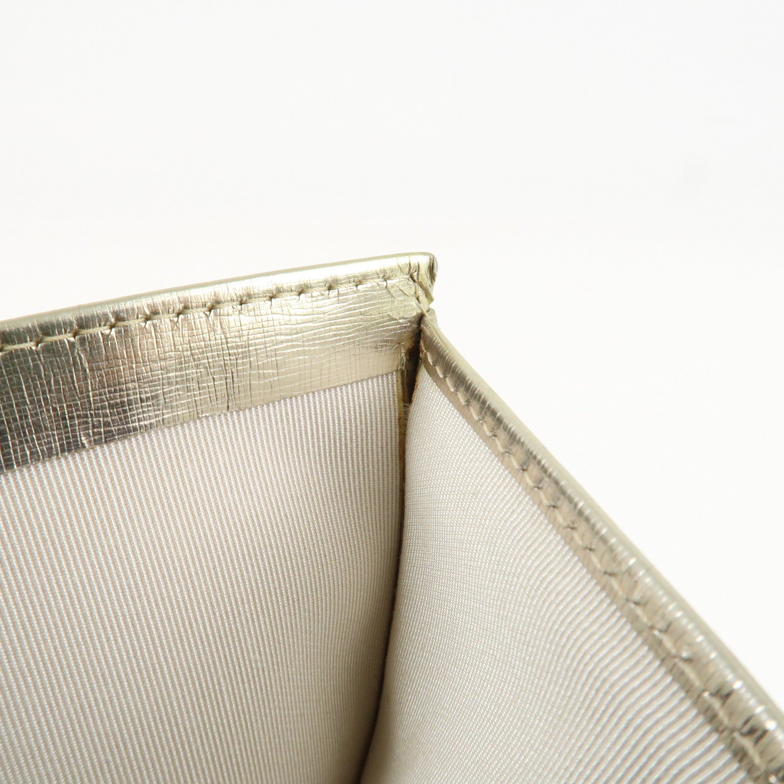 CHANEL Leather Coco Mark Long Wallet Gold Gold Hardware A27156 Used