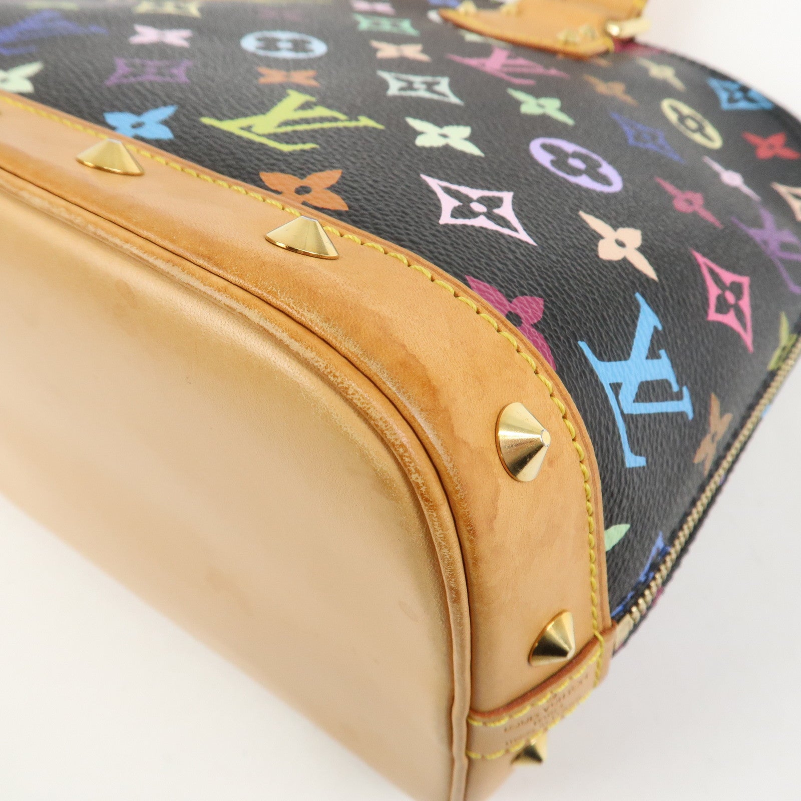 Louis Vuitton Monogram Multicolor Alma Hand Bag Noir M92646