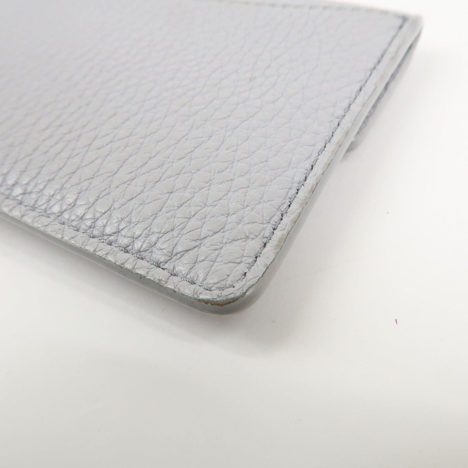 MIU MIU Vitello Daino Leather Card Case Light Blue 5MF031