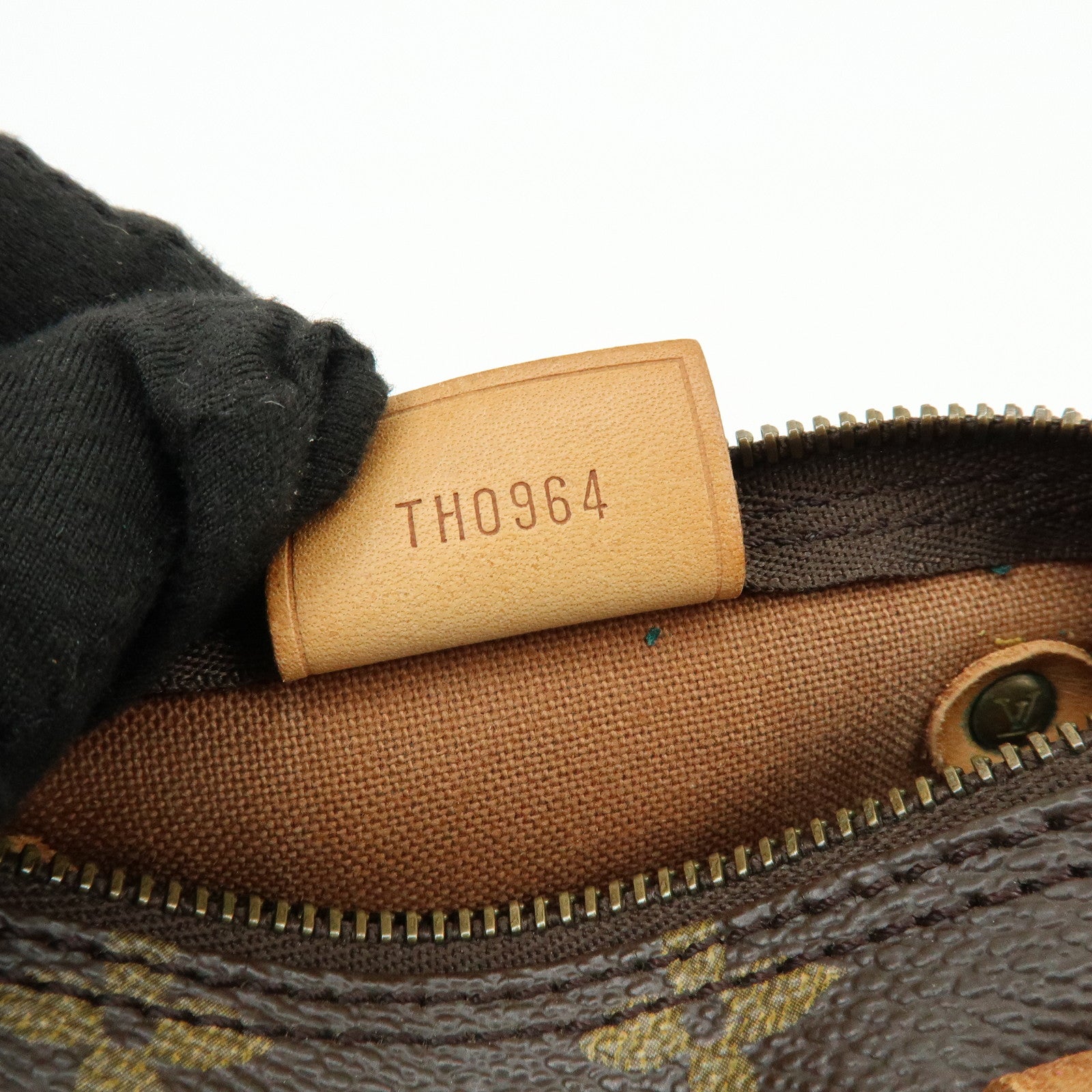 Louis Vuitton Monogram Mini Speedy Hand Bag & Strap Brown M41534