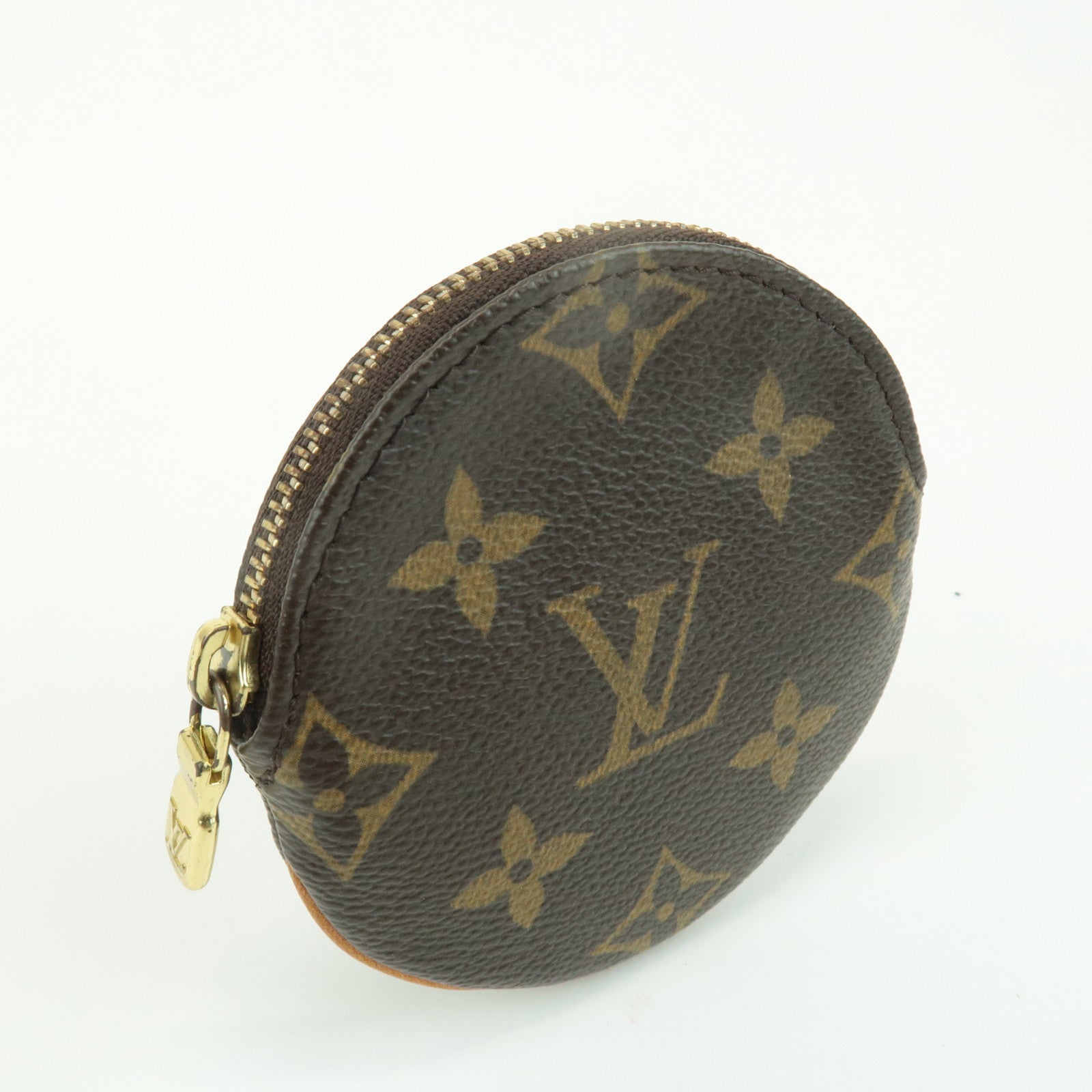 Louis Vuitton Monogram Porte Monnaie Rond Coin Case M61926 Used
