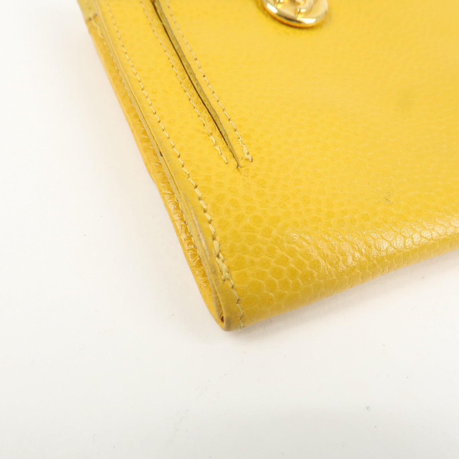 CHANEL COCO Mark Caviarskin Bi-Fold Card Case Coin Case 4072657 Used