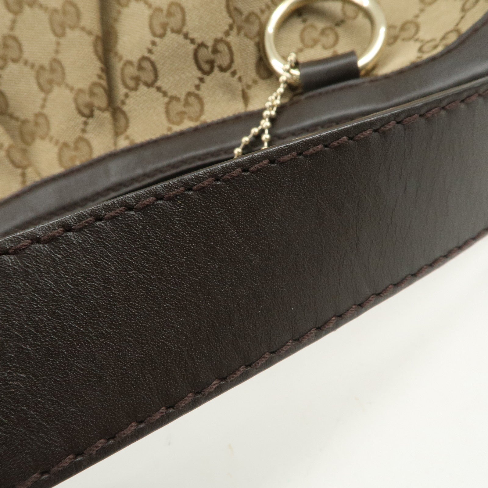 GUCCI Sukey Interlocking G GG Canvas Leather Shoulder Bag 362726