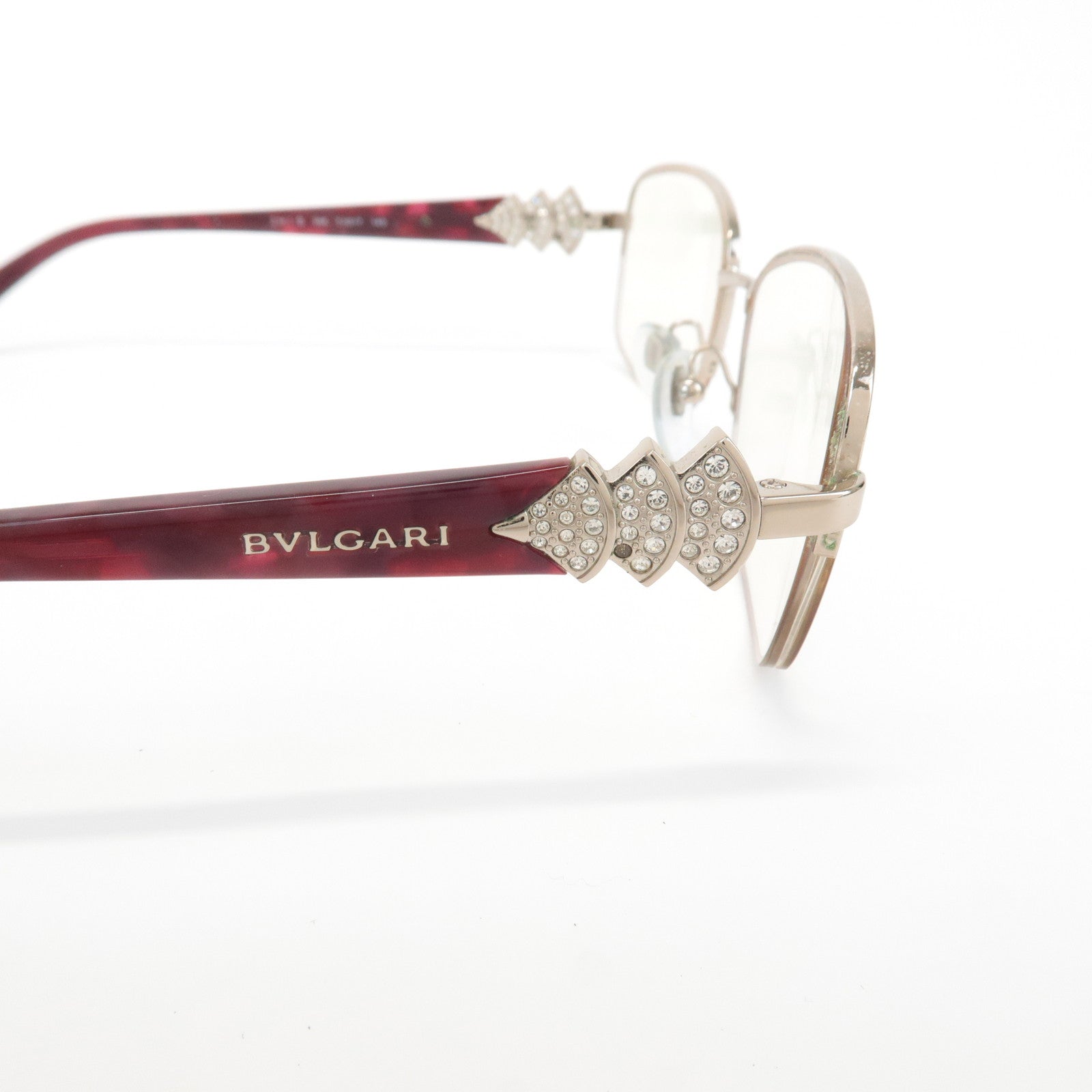 BVLGARI Metal Plastic Diva Glasses Red 2162B 266 Used