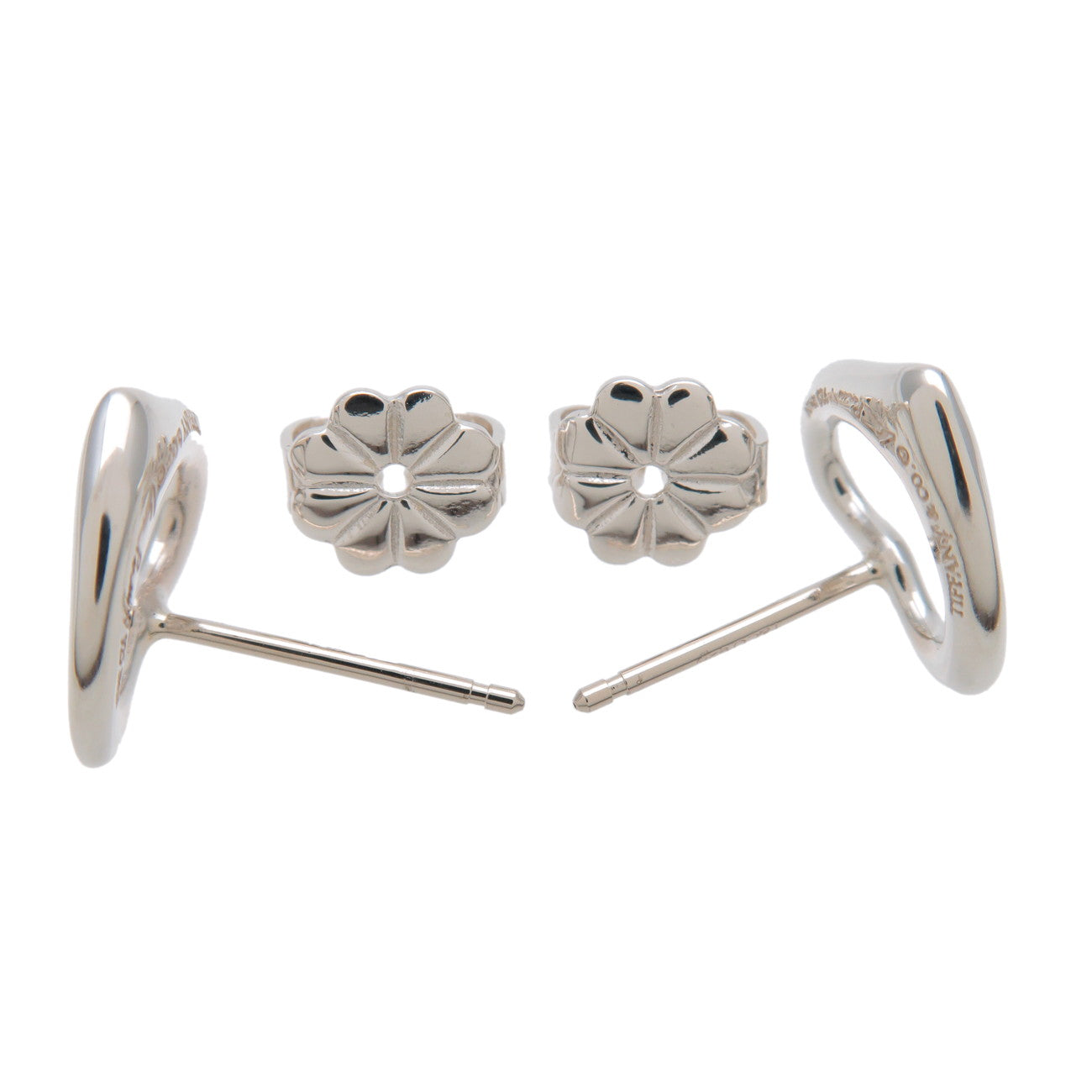 Tiffany & Co Open Heart Earrings SV925 Silver