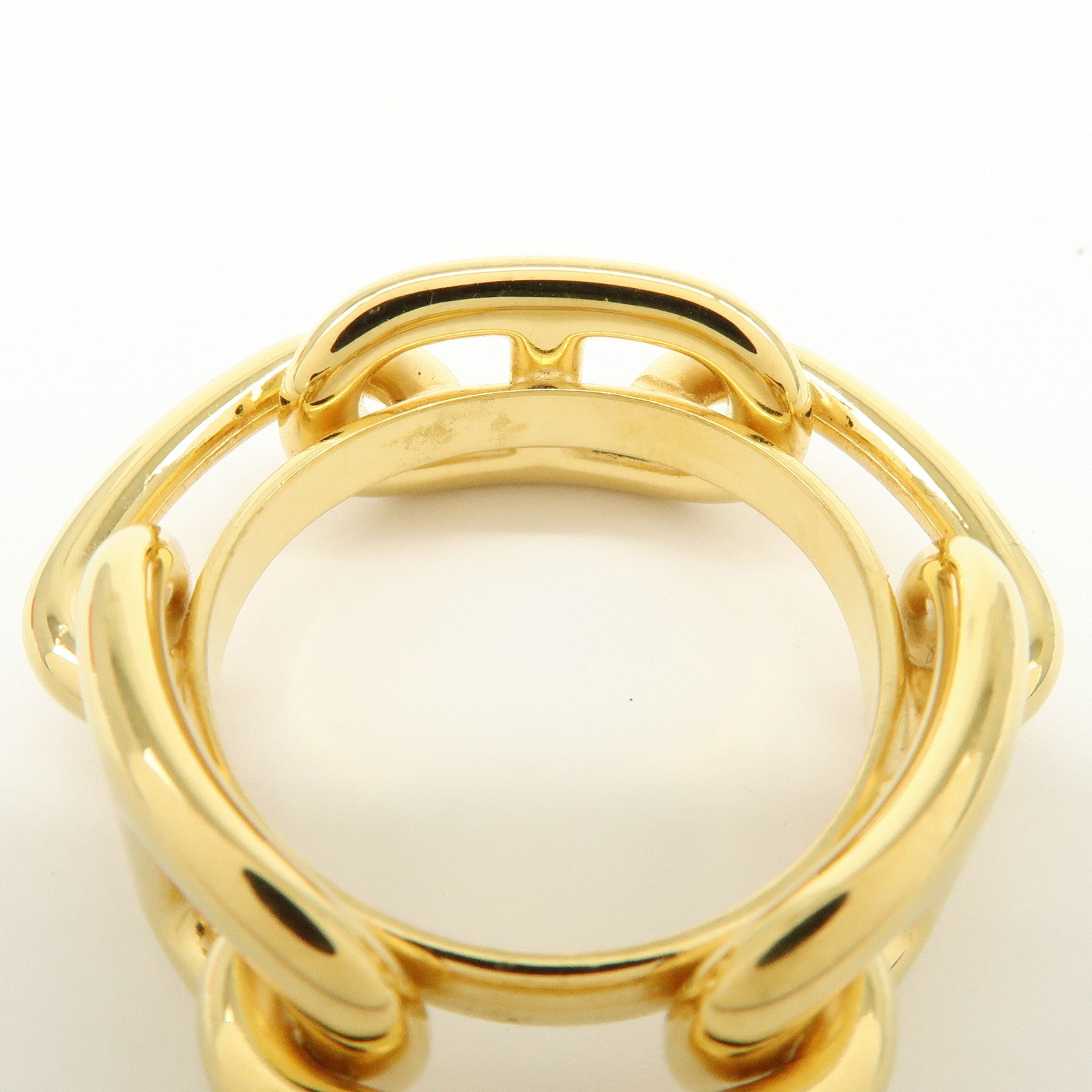 HERMES Metal Chaine d’Ancre Scarf Ring Gold