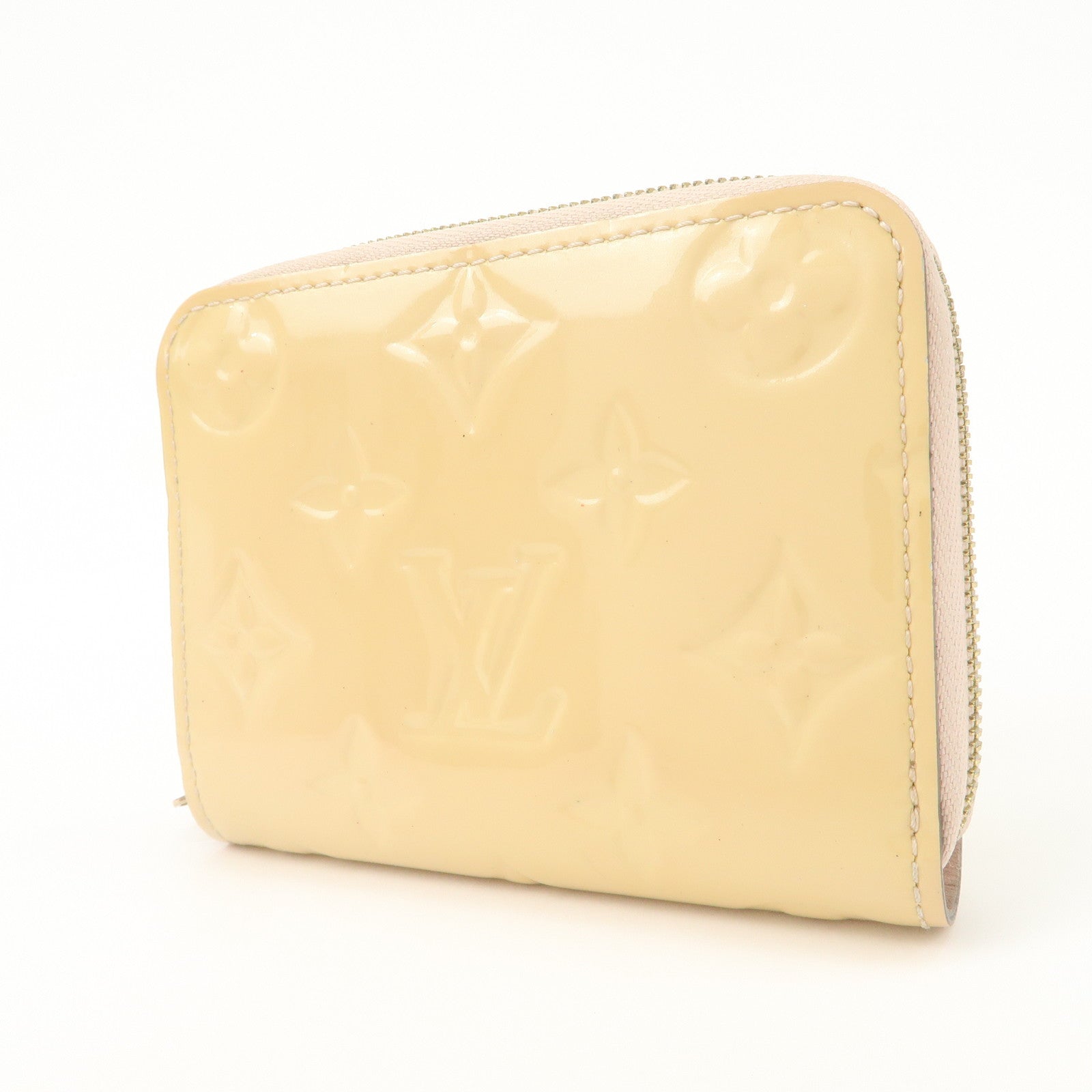 Louis Vuitton Monogram Vernis Leather Zippy Round Coin Case Dune M90203