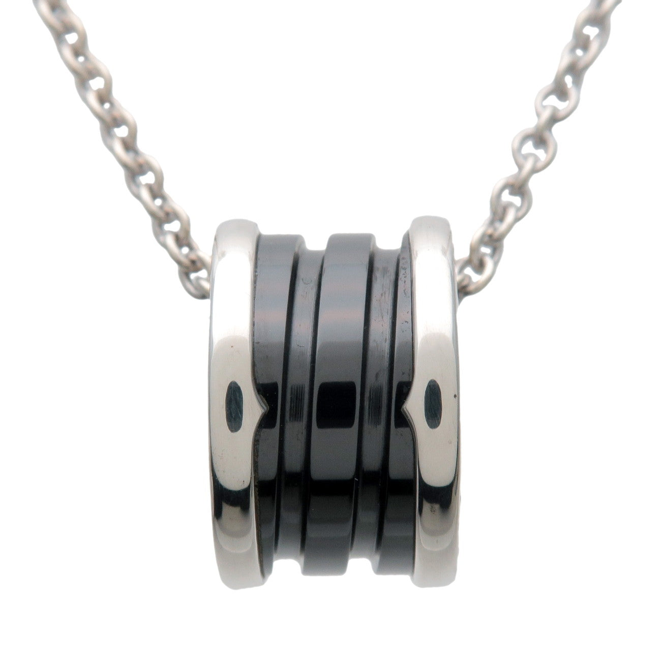 BVLGARI B-Zero1 Save the Children Necklace SV925 Black Ceramic