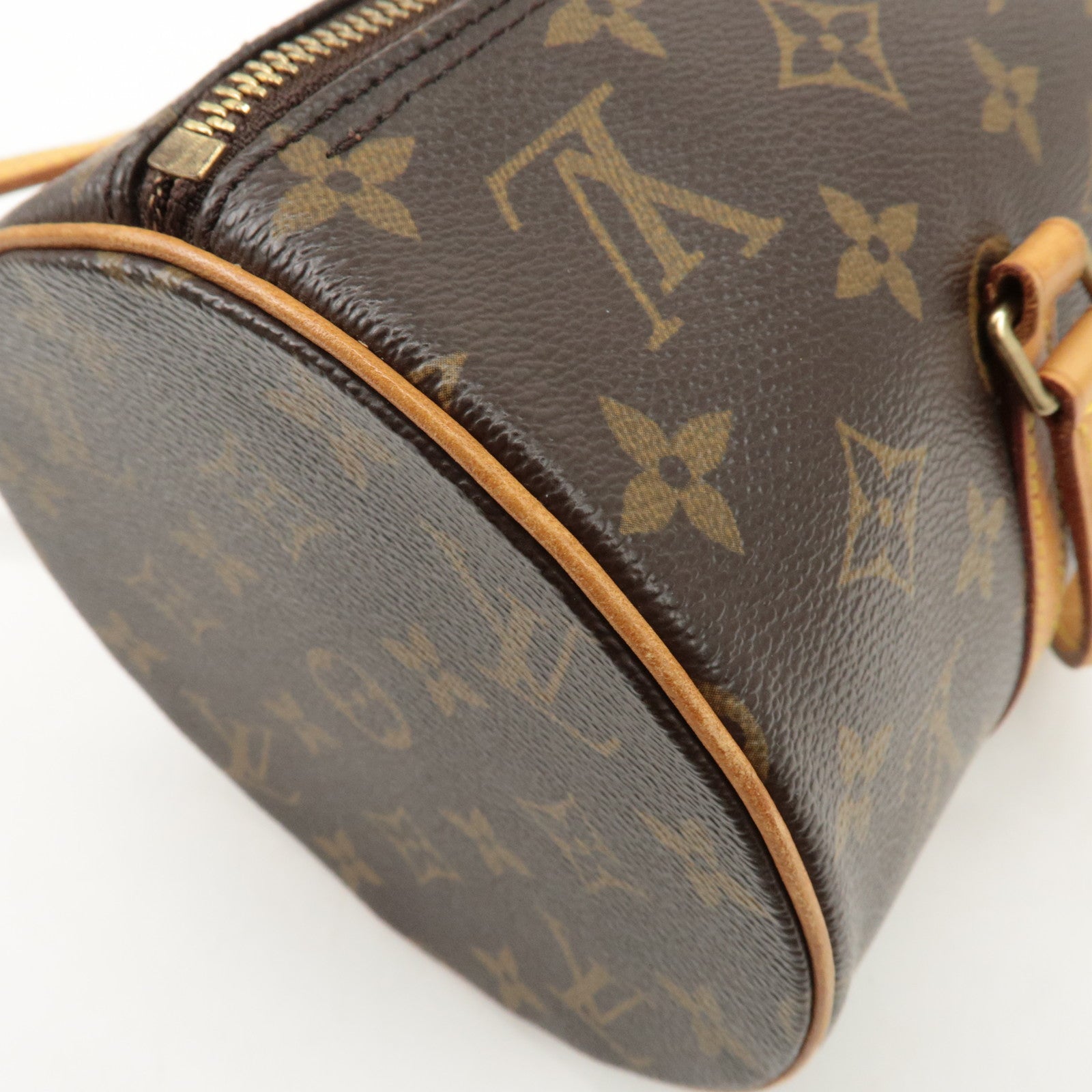 Louis Vuitton Monogram Papillon 30 Hand Bag New Style Brown M51385 Used