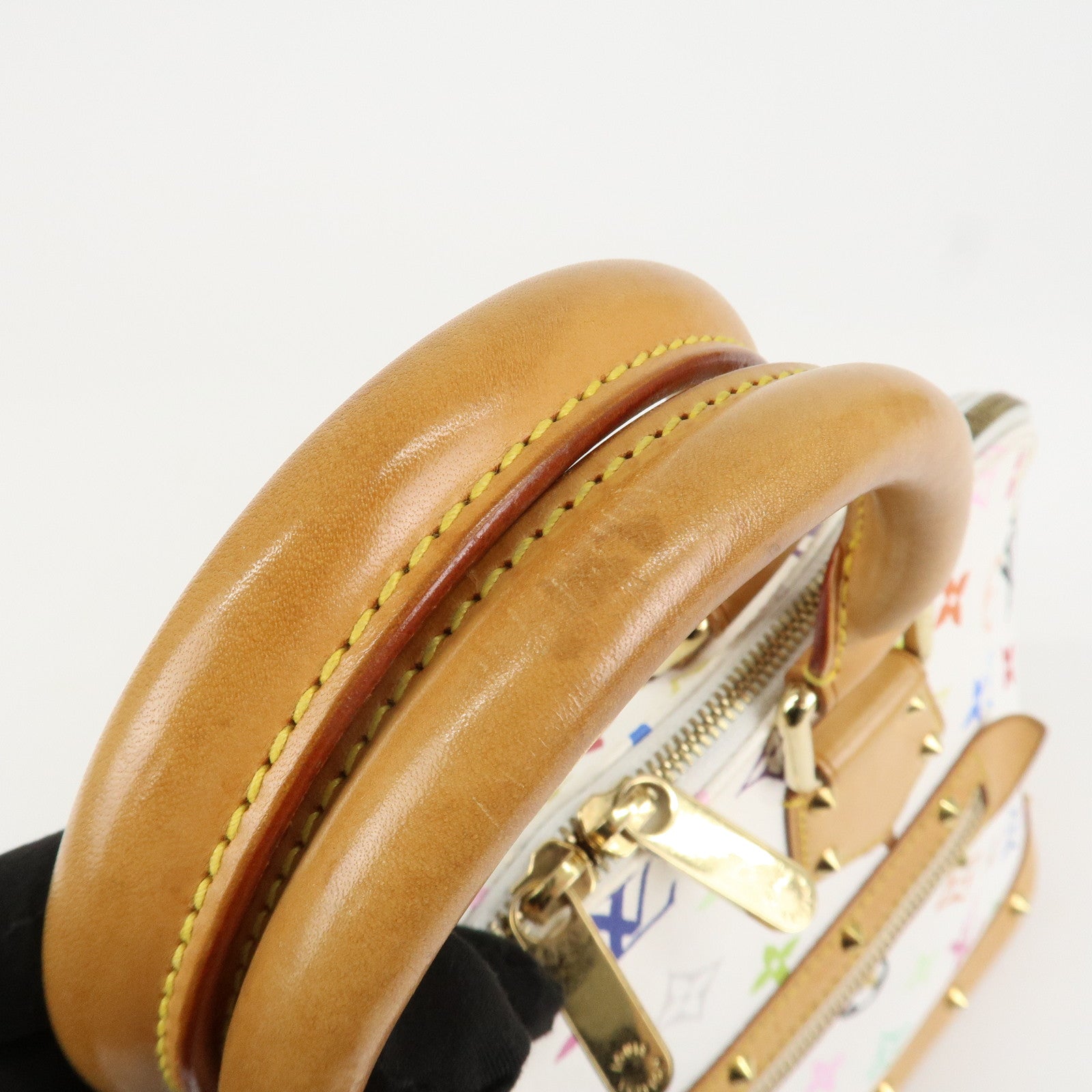 Louis Vuitton Monogram Multicolor Alma PM Hand Bag Blanc M92647 Used