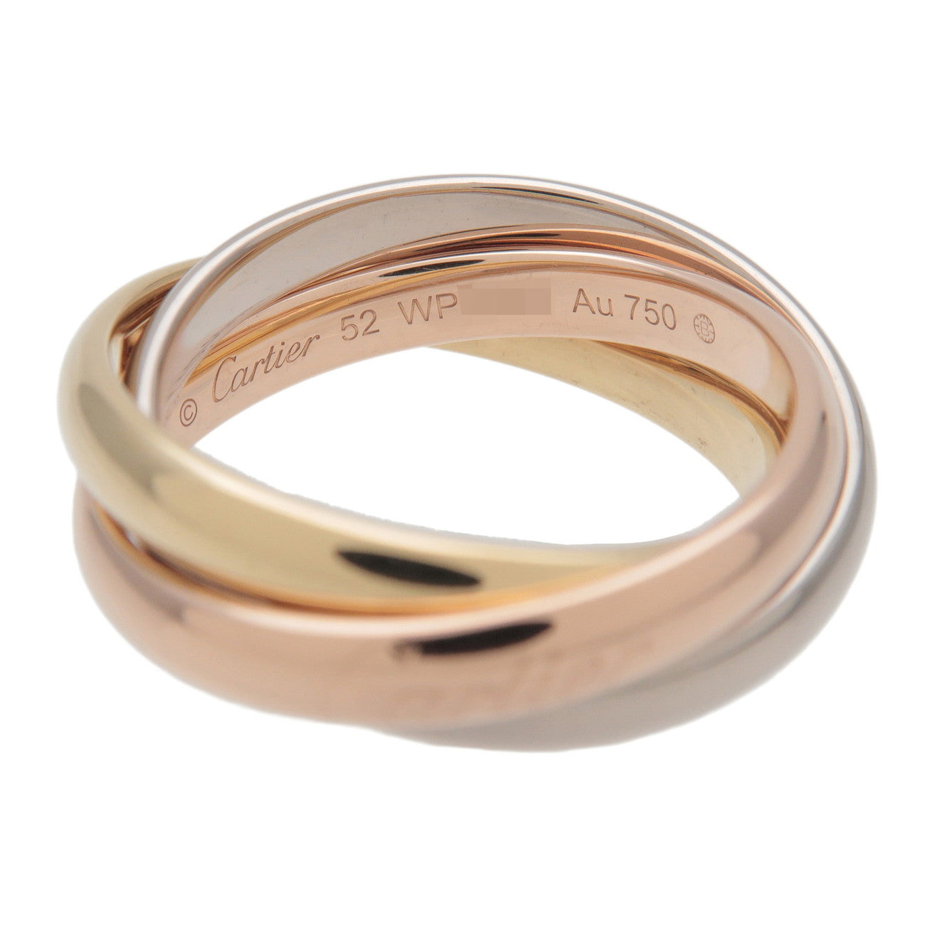 Cartier Trinity Ring K18 750YG/WG/PG Gold #52 US6 EU52 HK13