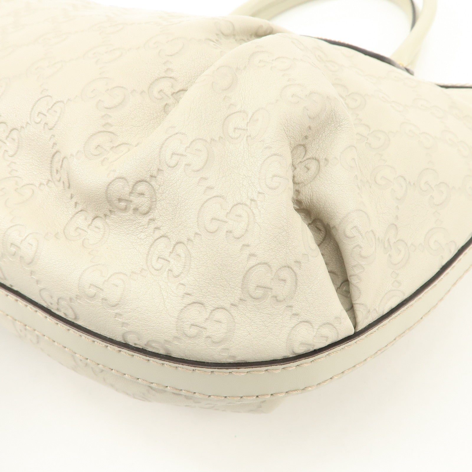 GUCCI Scarlett Guccissima Leather Tote Bag Hand Bag Beige 269953 Used