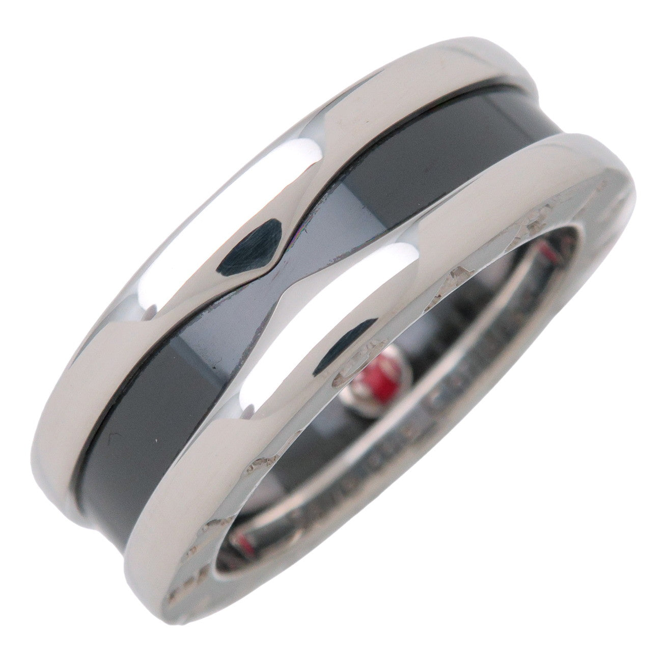 BVLGARI B-Zero1 Save the Children Ring SV925 Black Ceramic US5.5
