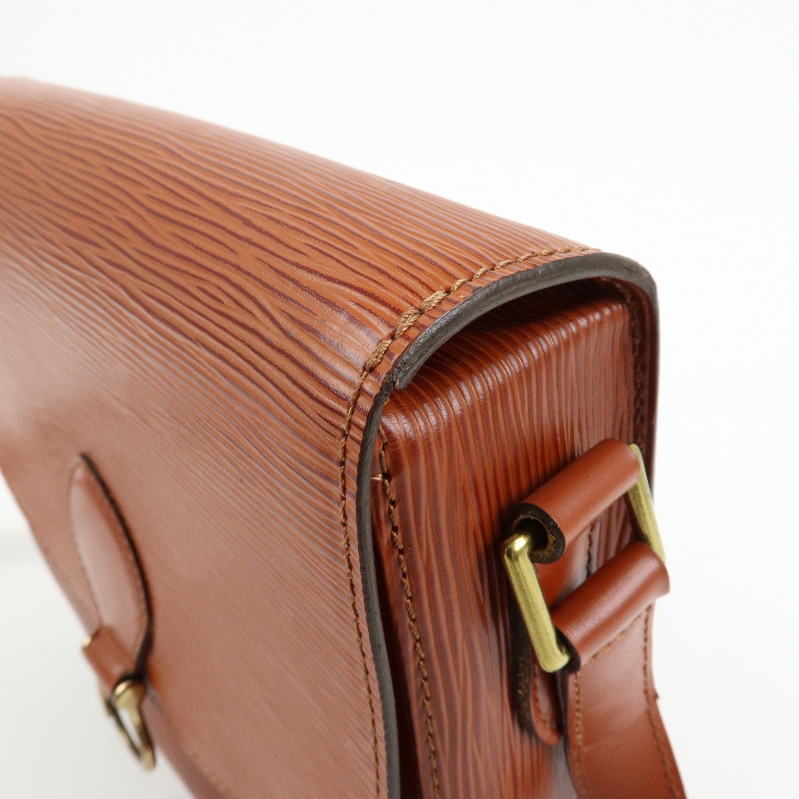 Louis Vuitton Epi Saint Cloud Shoulder Bag Kenya Brown M52193