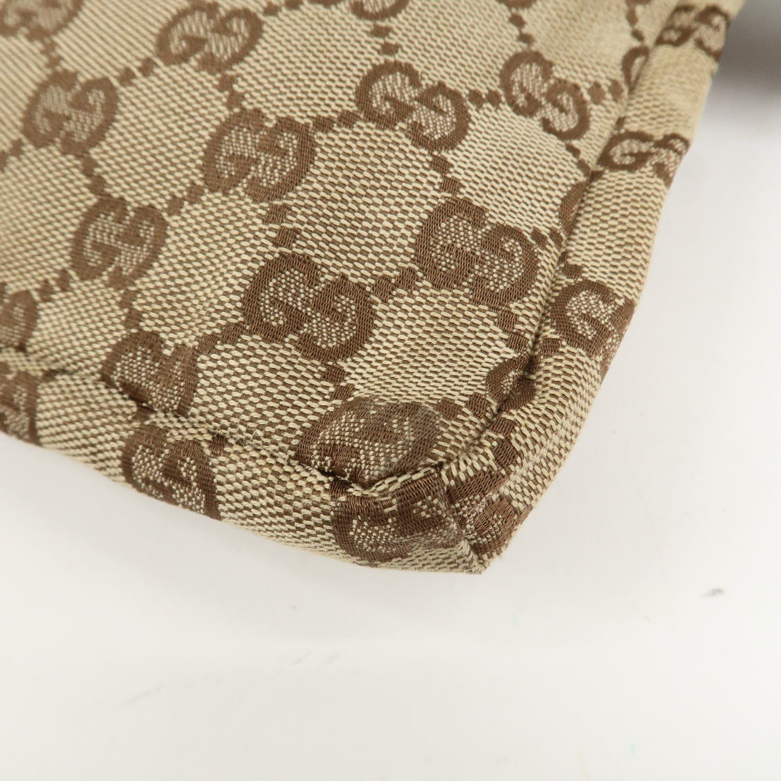 GUCCI GG Canvas Leather Waist Bag Crossbody Bag Beige Brown 28566 Used