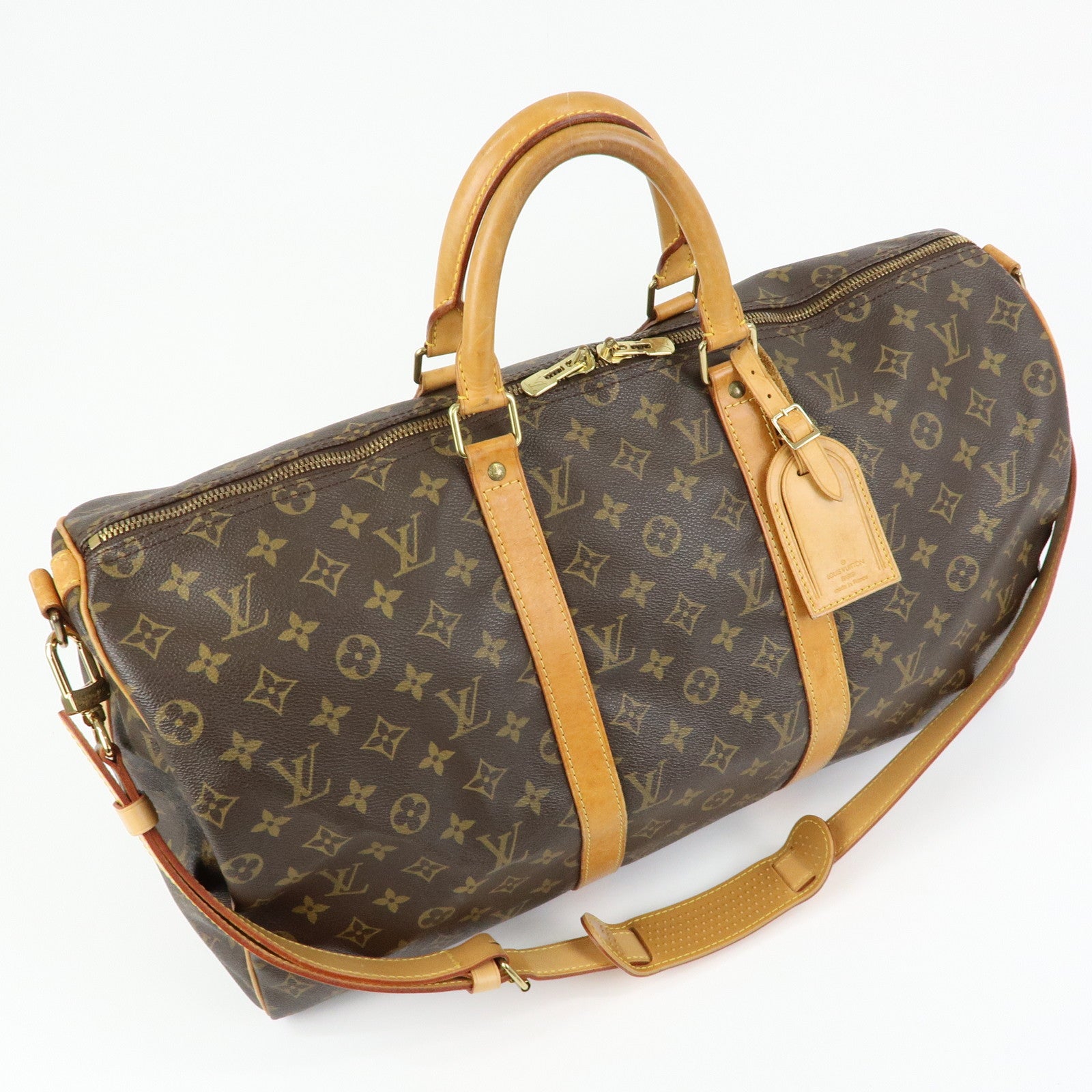 Louis Vuitton Monogram Keep All Bandouliere 50 Boston Bag M41416