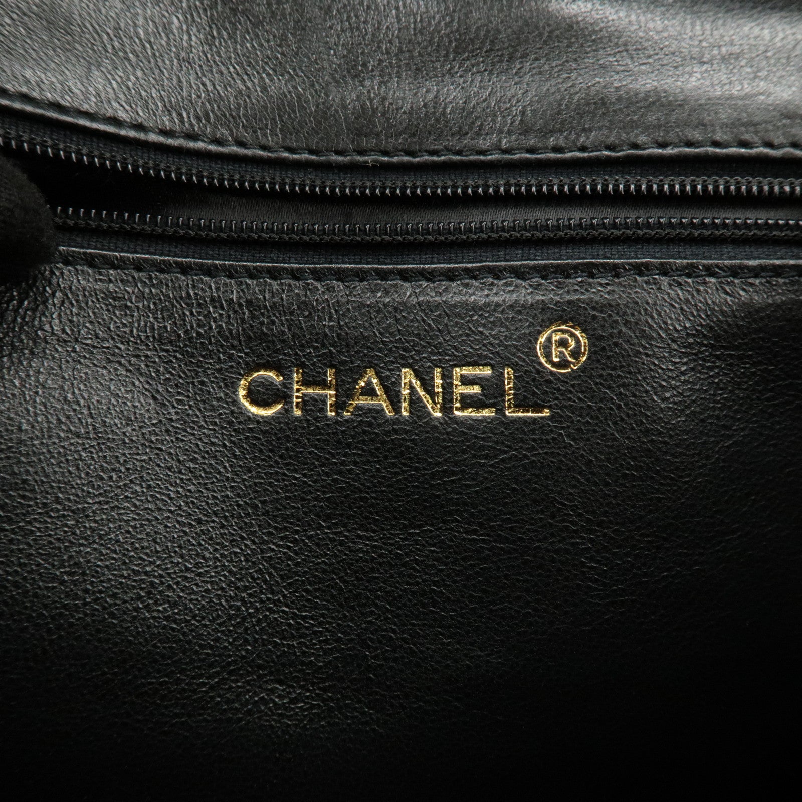 CHANEL COCO Mark Matelasse Lamb skin Chain Shoulder Bag Black Used
