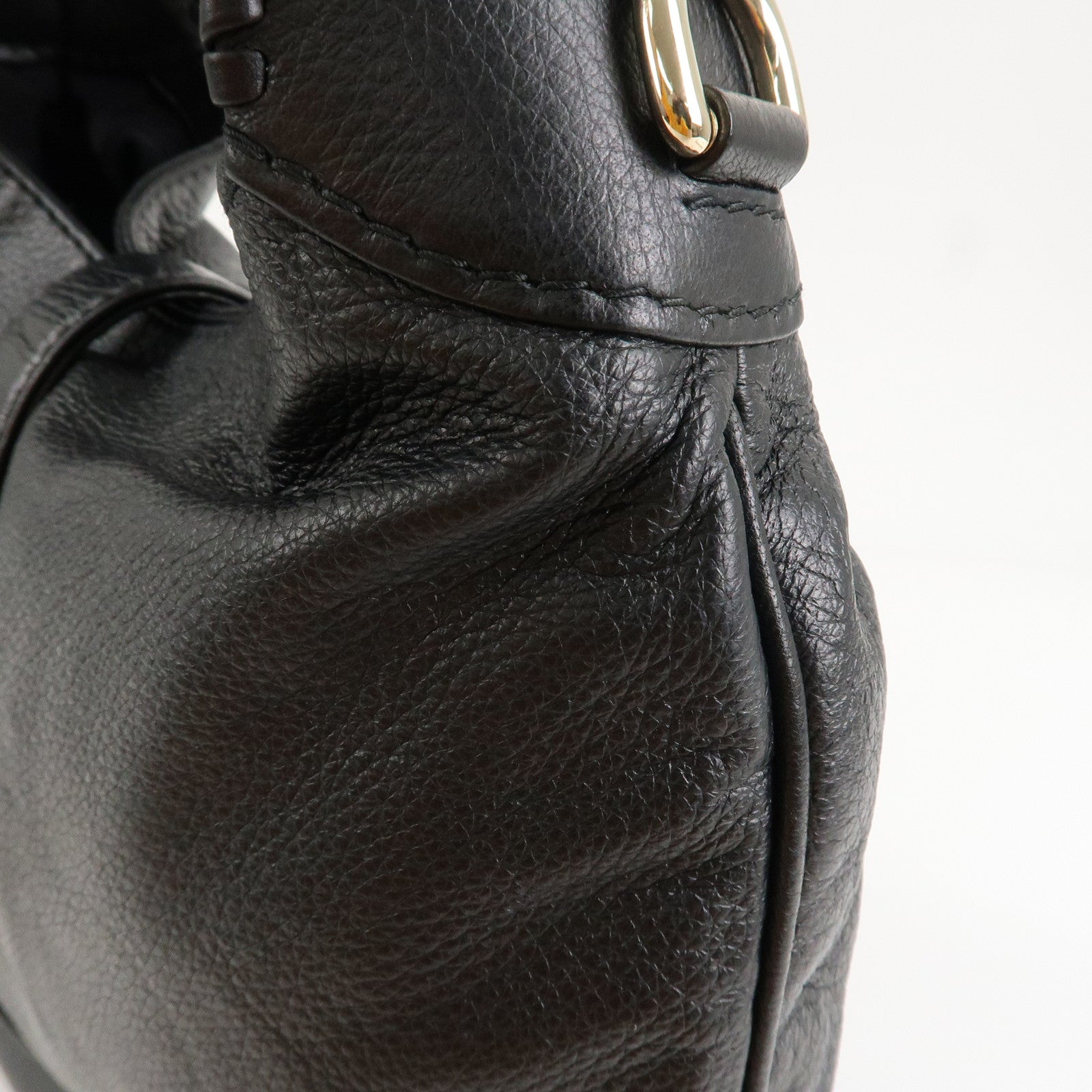 GUCCI New Jackie Leather 2Way Shoulder Hand Bag Brown 246907