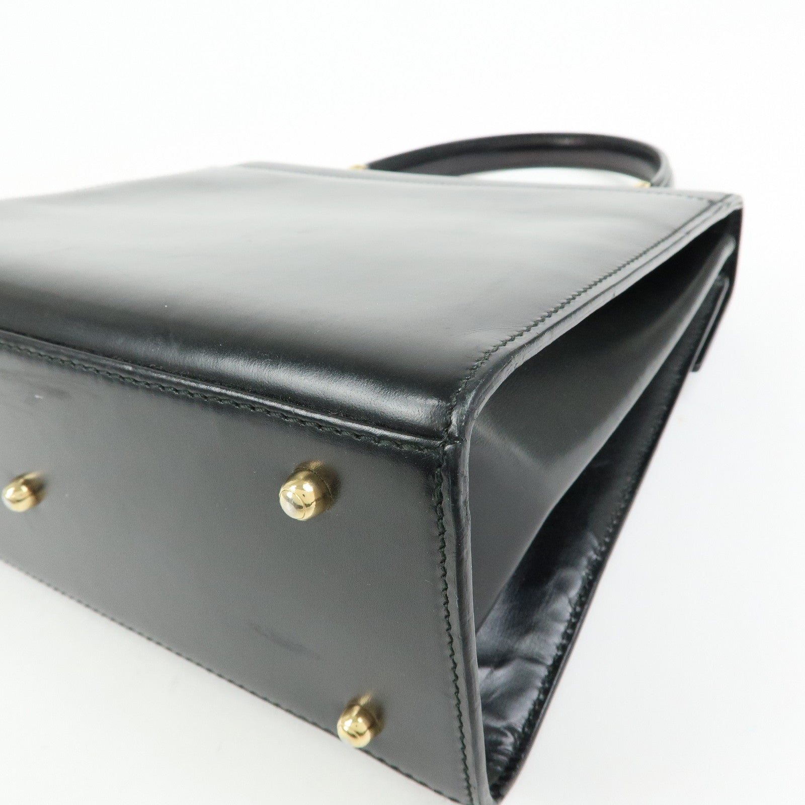 GUCCI Lady Lock Calf Leather 2Way Hand Bag Black