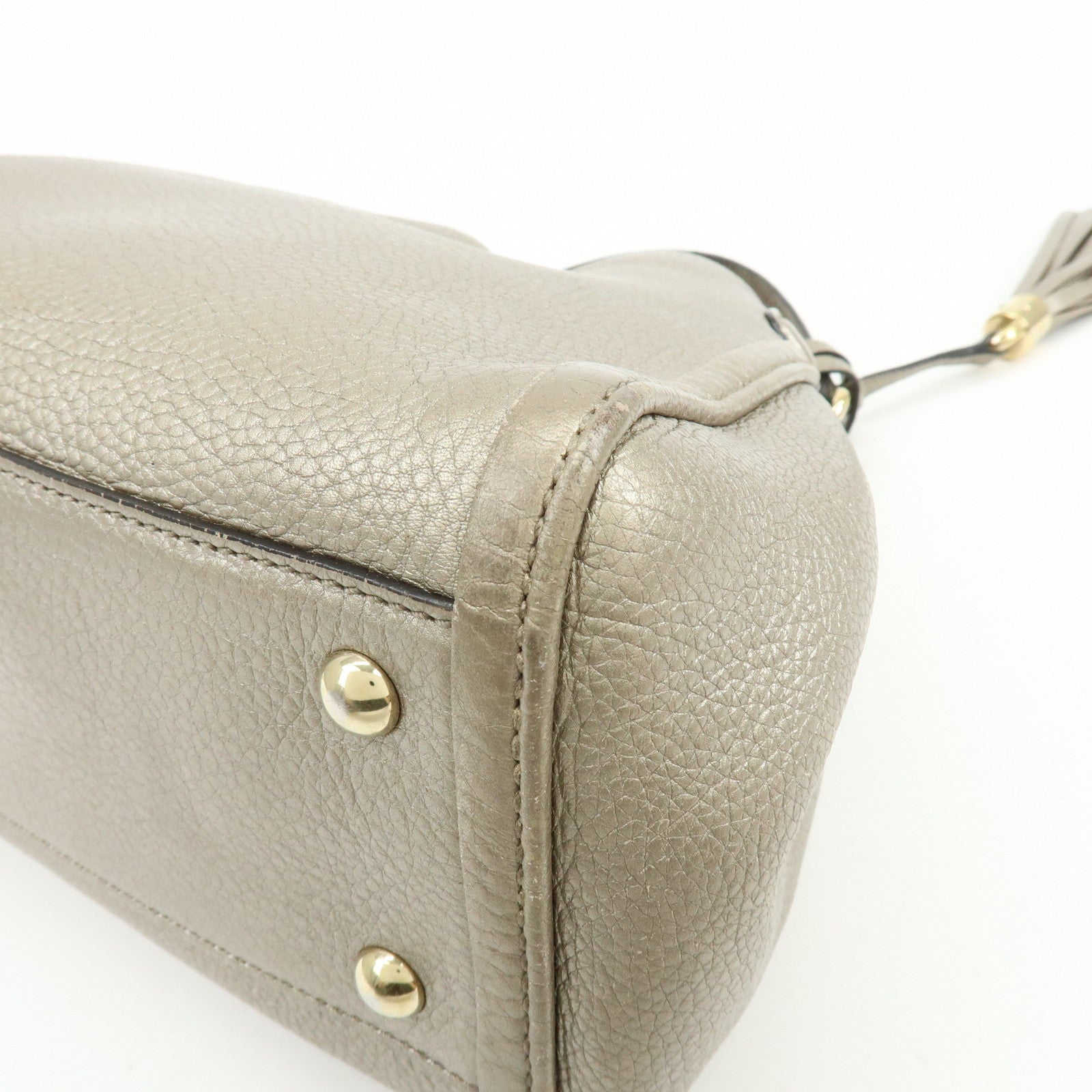 GUCCI SOHO Interlocking G 2Way Bag Hand Bag Champaign Gold 336751