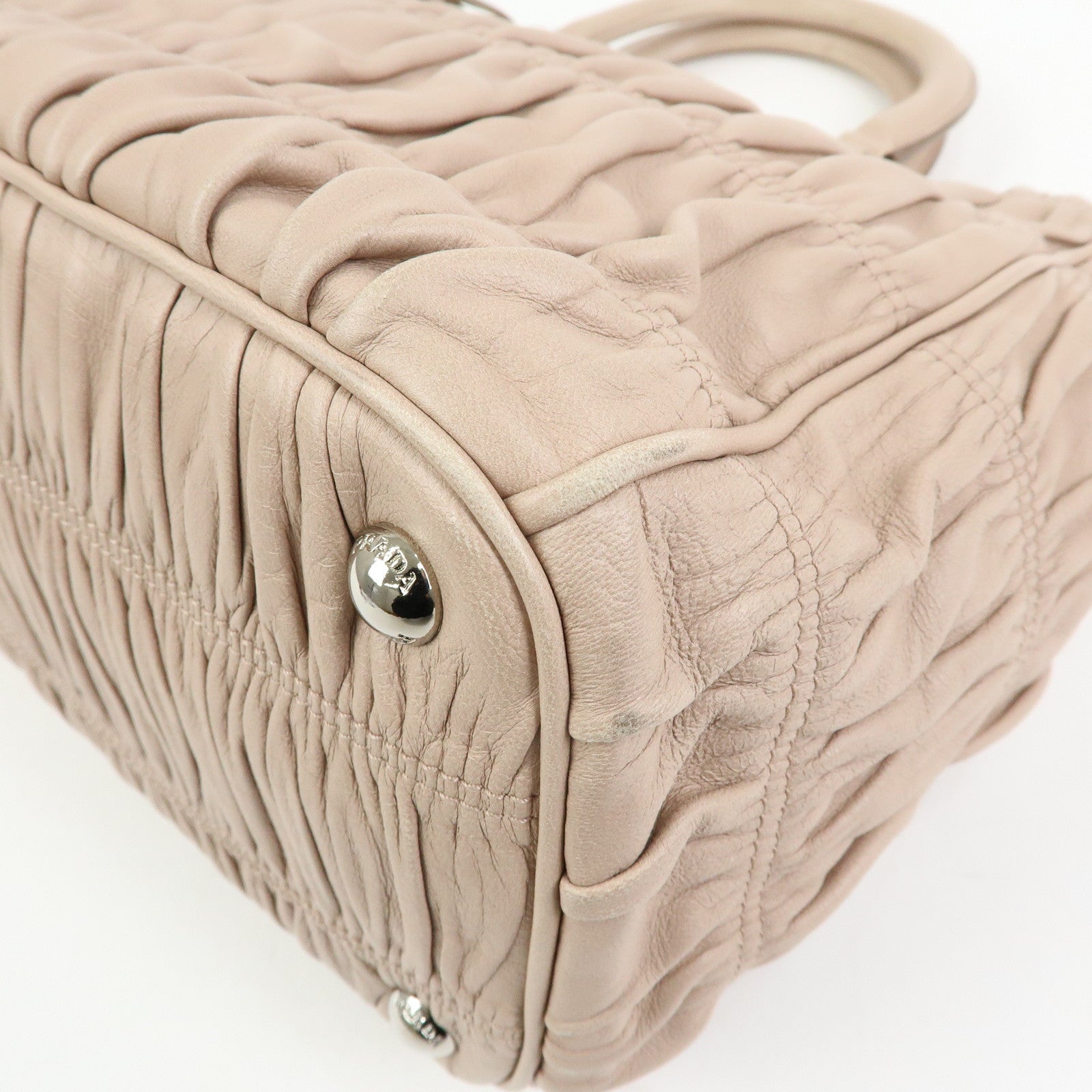 PRADA Nappa Gaufure Leather 2Way Hand Bag Shoulder Bag B2599L