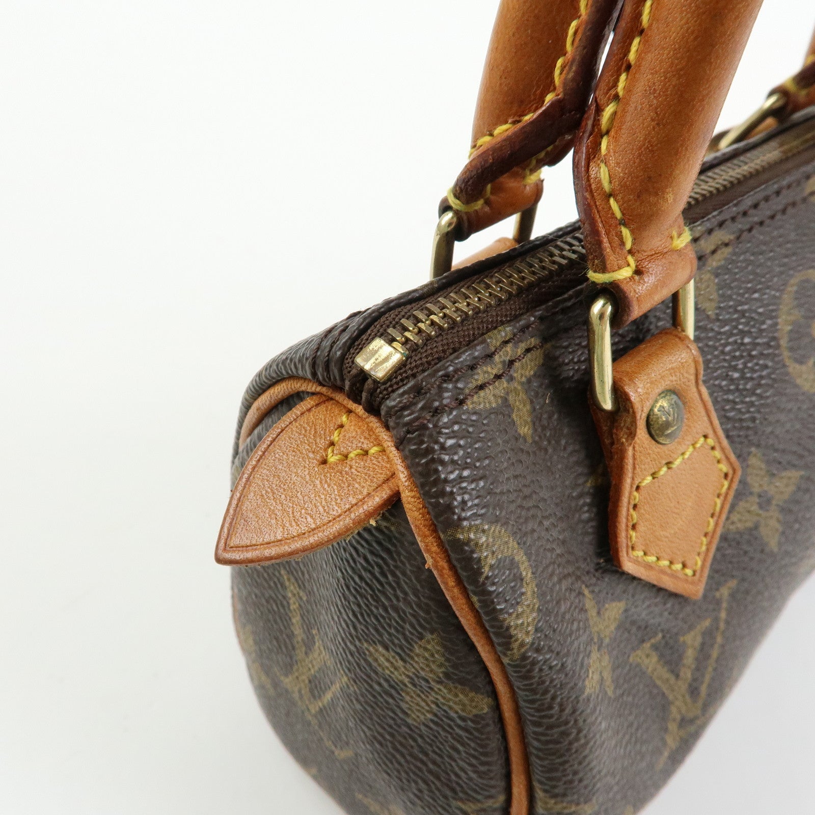 Louis Vuitton Monogram Mini Speedy Hand Bag Brown M41534