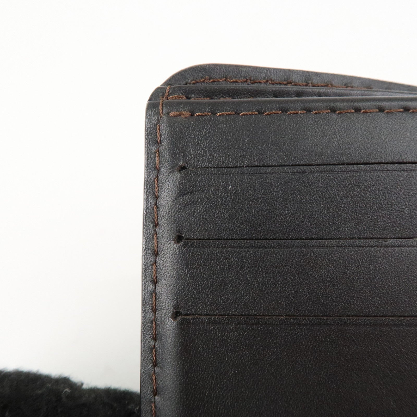 Louis Vuitton Utah Porte Billets 6 Carte Credit Plus Wallet Brown Used