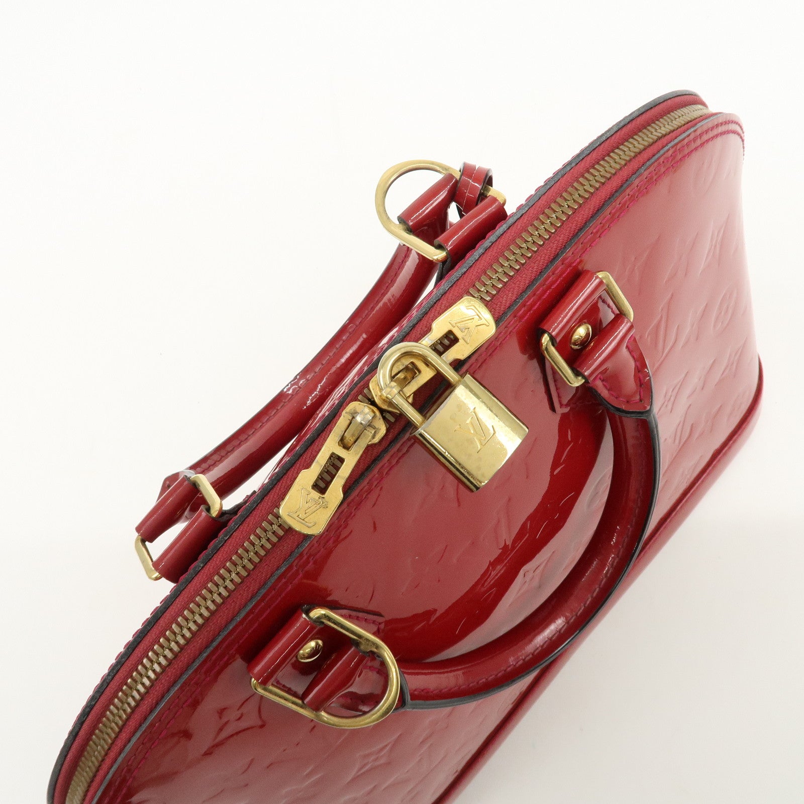 Louis Vuitton Monogram Vernis Leather Alma PM Hand Bag Rouge M91693