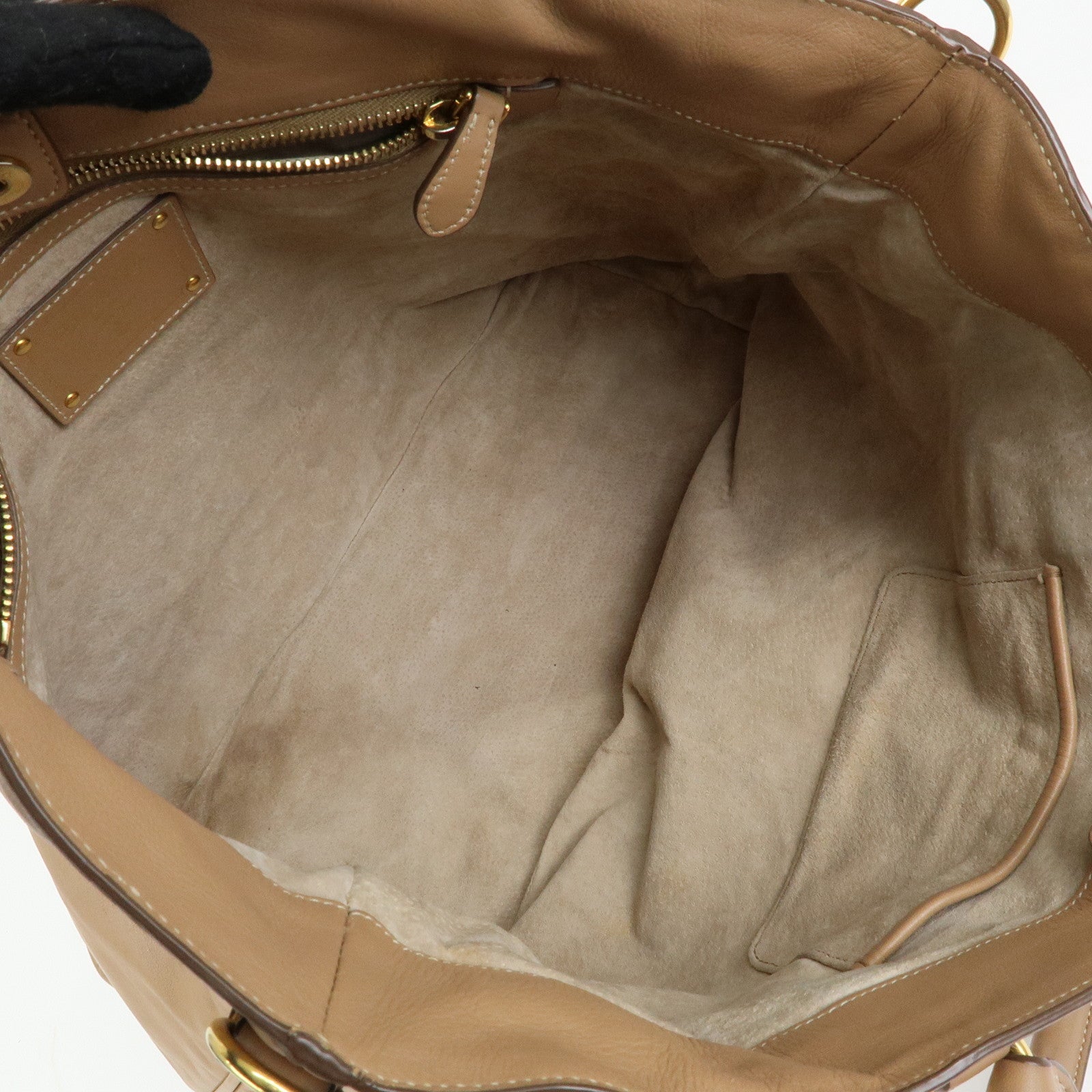 PRADA Soft Calf Leather 2Way Hand Shoulder Bag Light Brown BN1902