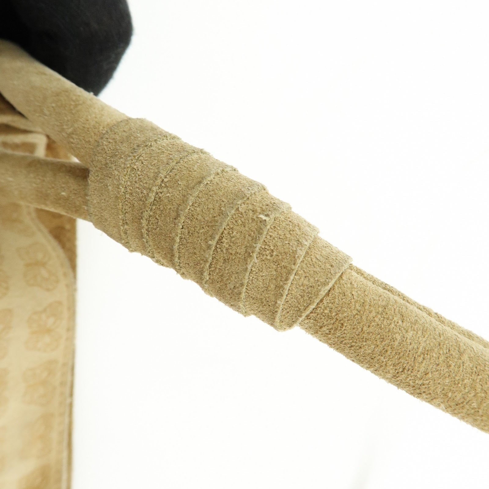 BOTTEGA VENETA Suede Butterfly Shoulder Bag Hand Bag Beige