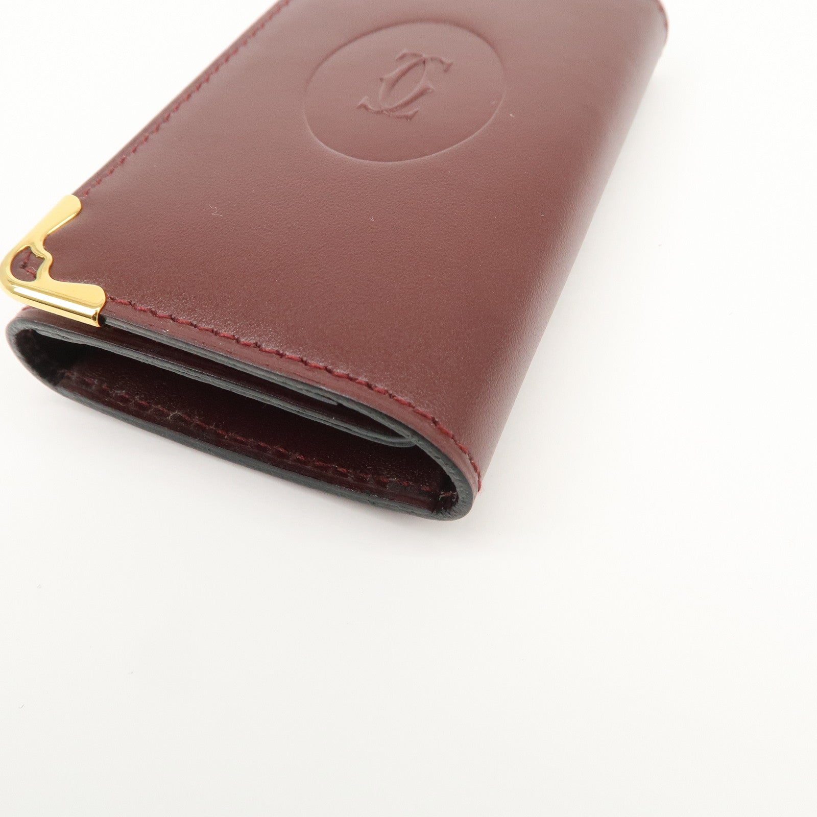 Cartier Must Line Calf Leather 6 Key Case Bordeaux