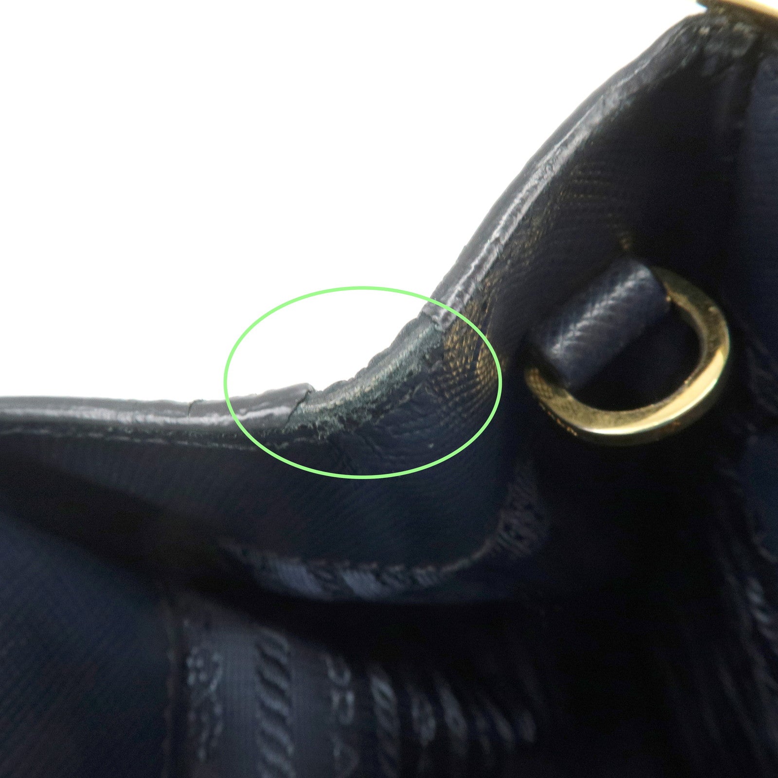 PRADA Galleria Saffiano Leather 2Way Bag Hand Bag Navy BN2274