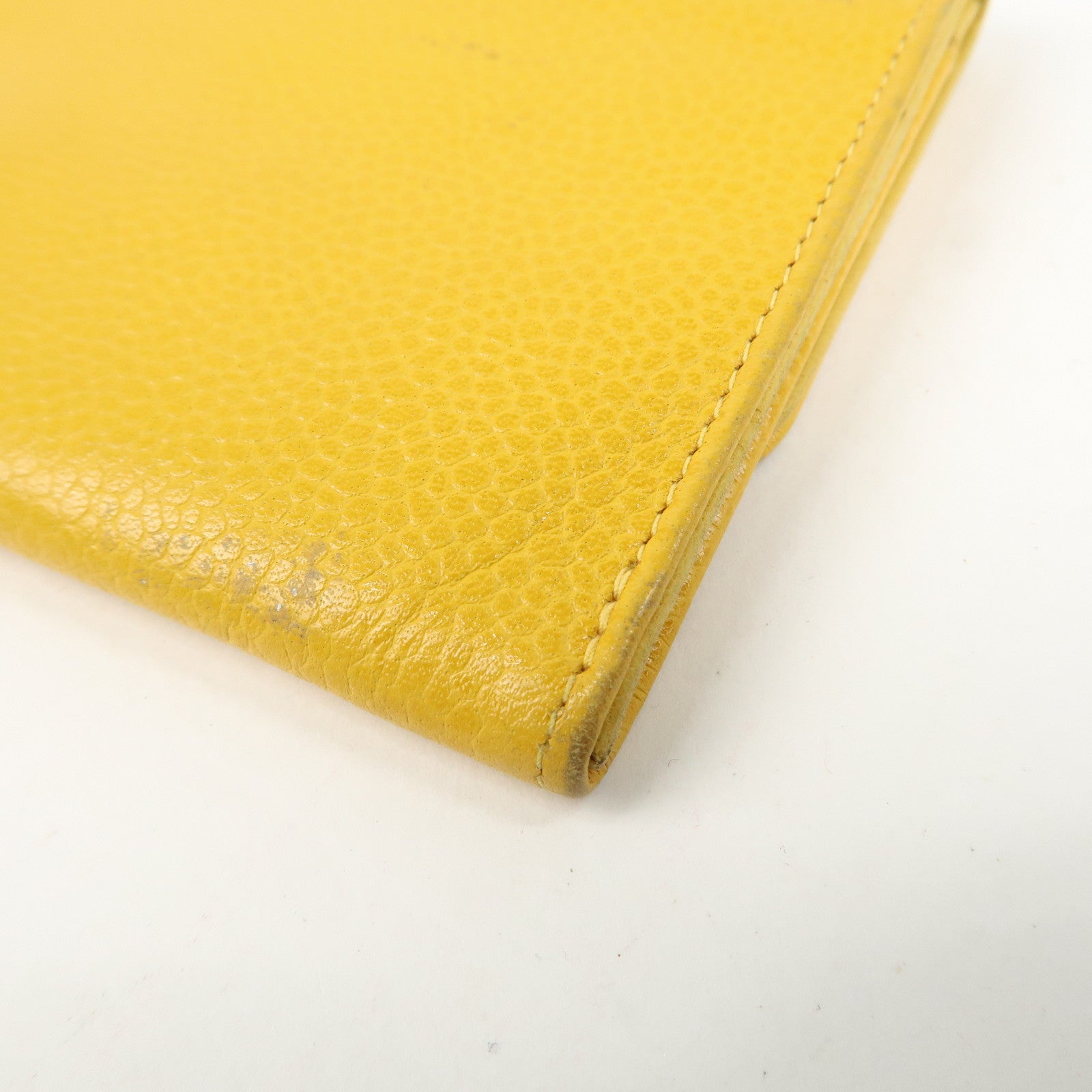 CHANEL COCO Mark Caviarskin Bi-Fold Card Case Coin Case 4072657 Used