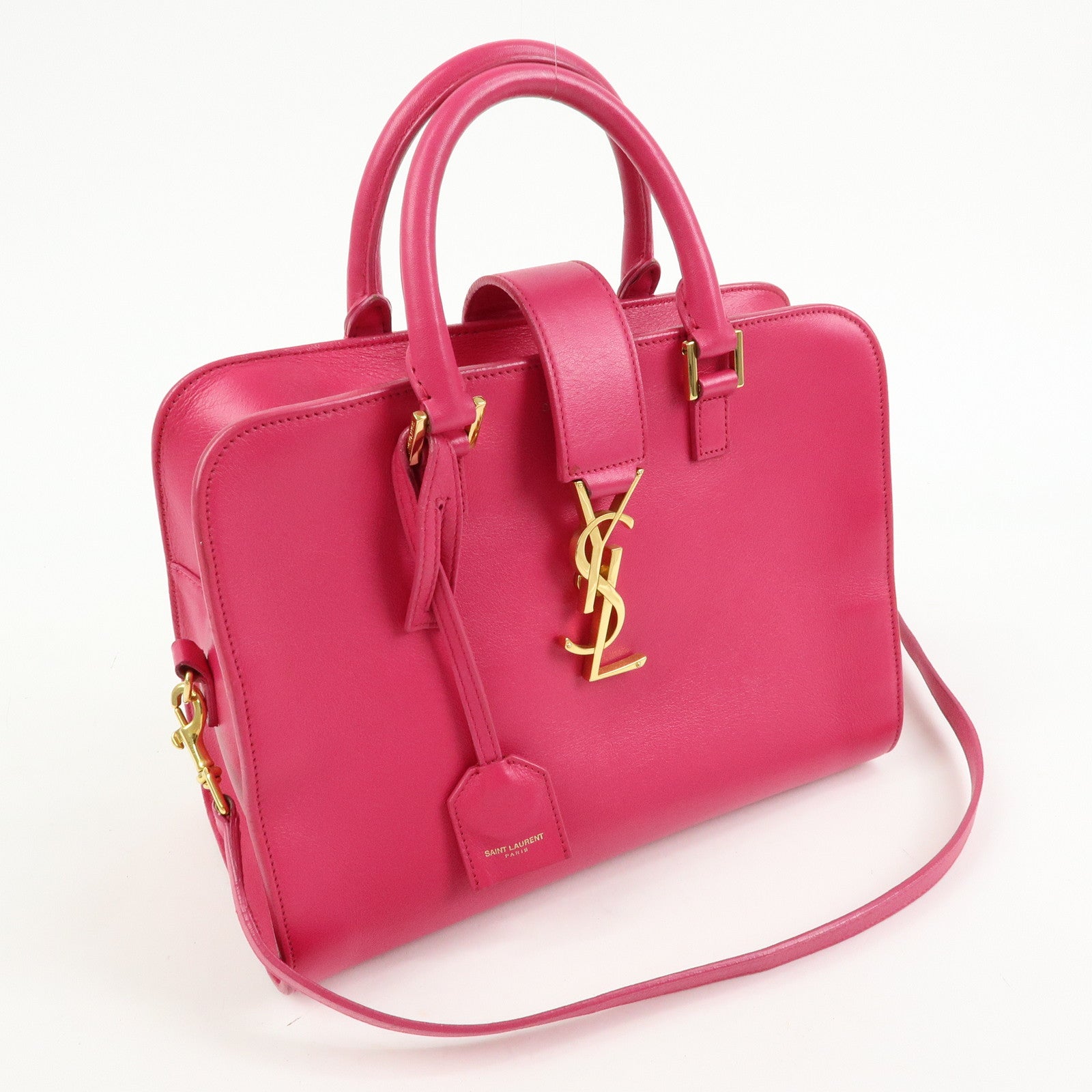 SAINT LAURENT PARIS Cassandra Leather 2Way Hand Shoulder Bag 372087