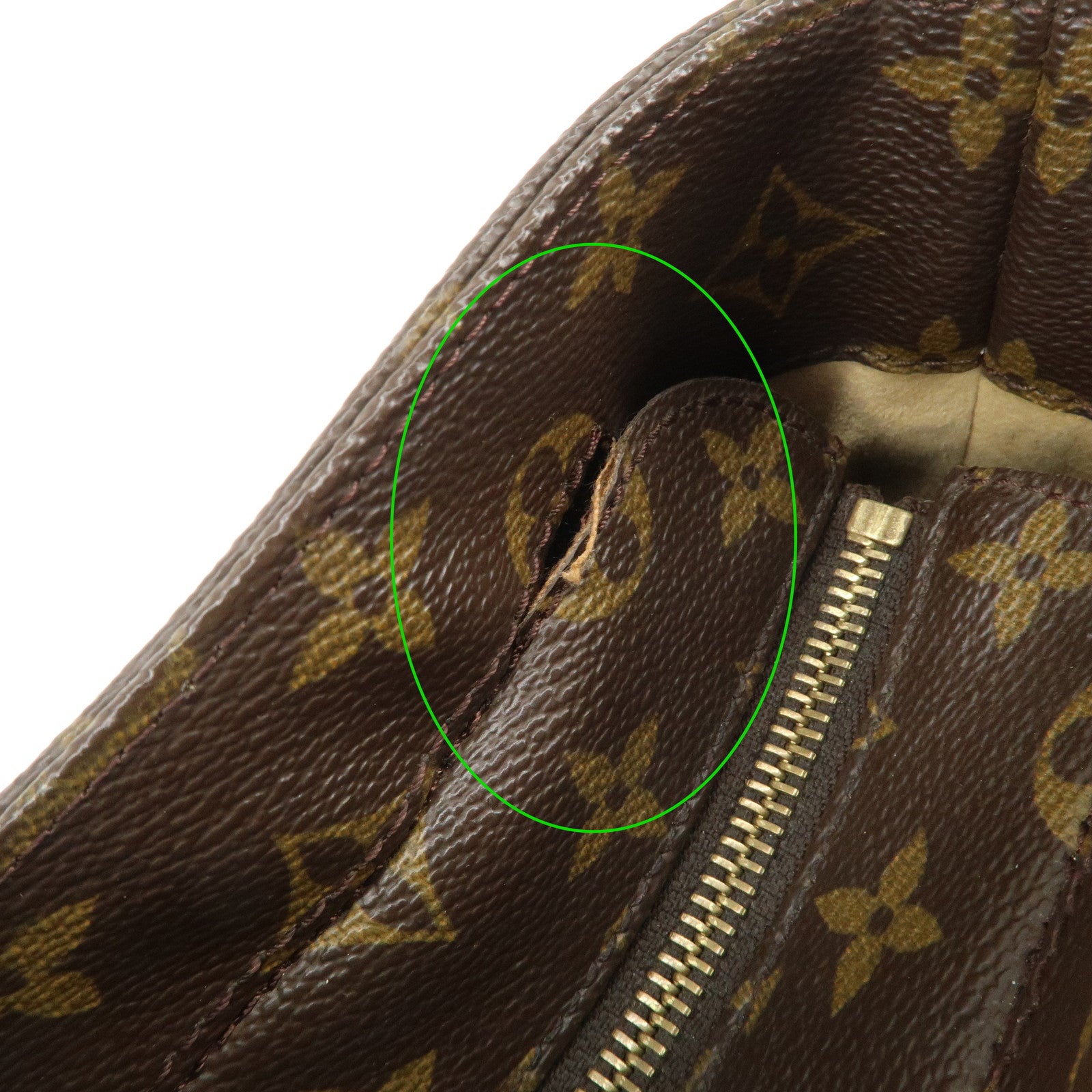 Louis Vuitton Monogram Luco Tote Bag Hand Bag Brown M51155 Used