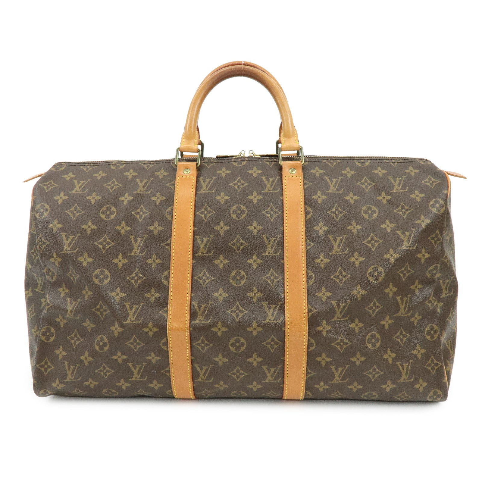 Louis Vuitton Monogram Keep All 50 Boston Bag Brown M41426