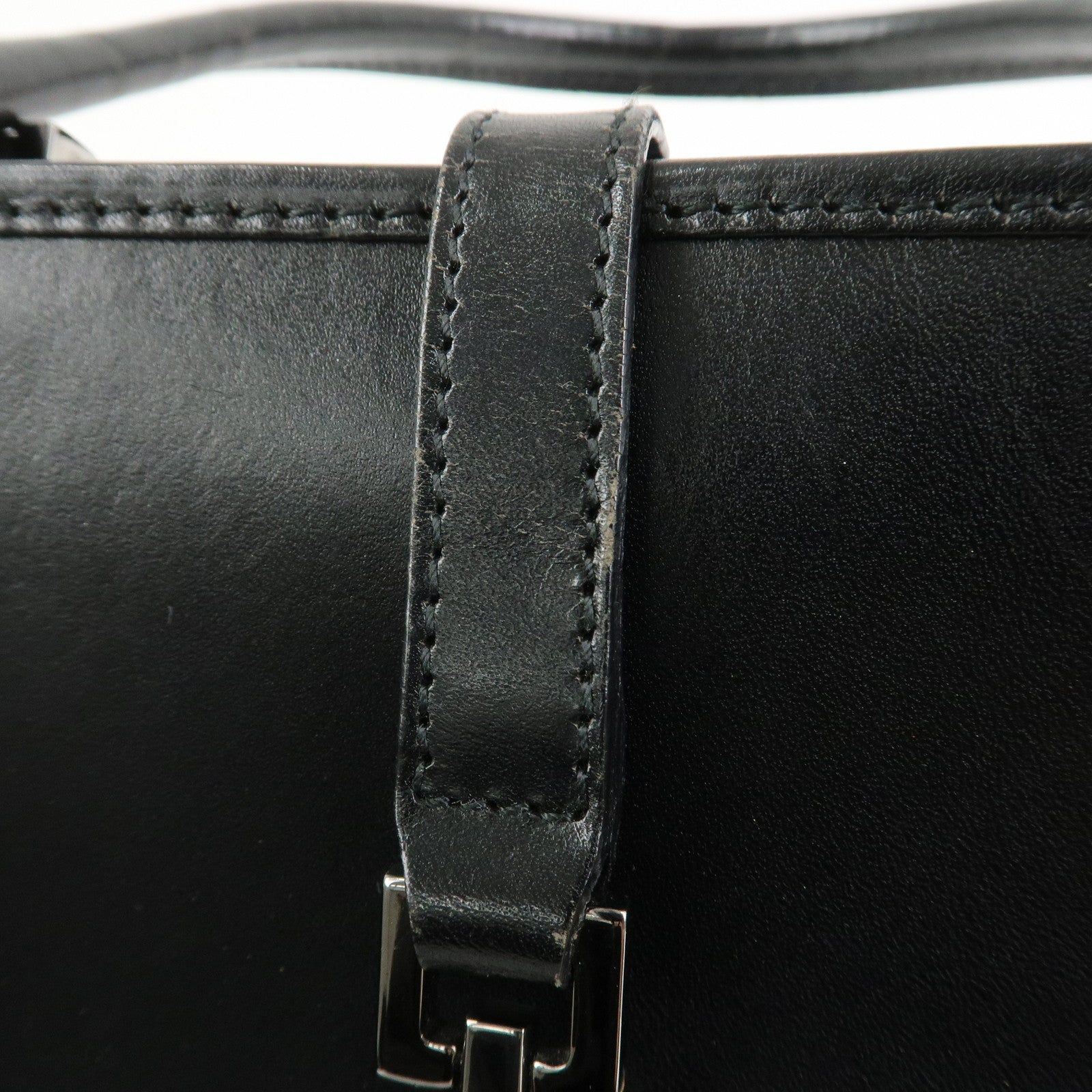 GUCCI Jackie Leather Shoulder Bag Hand Bag Black 002・1065