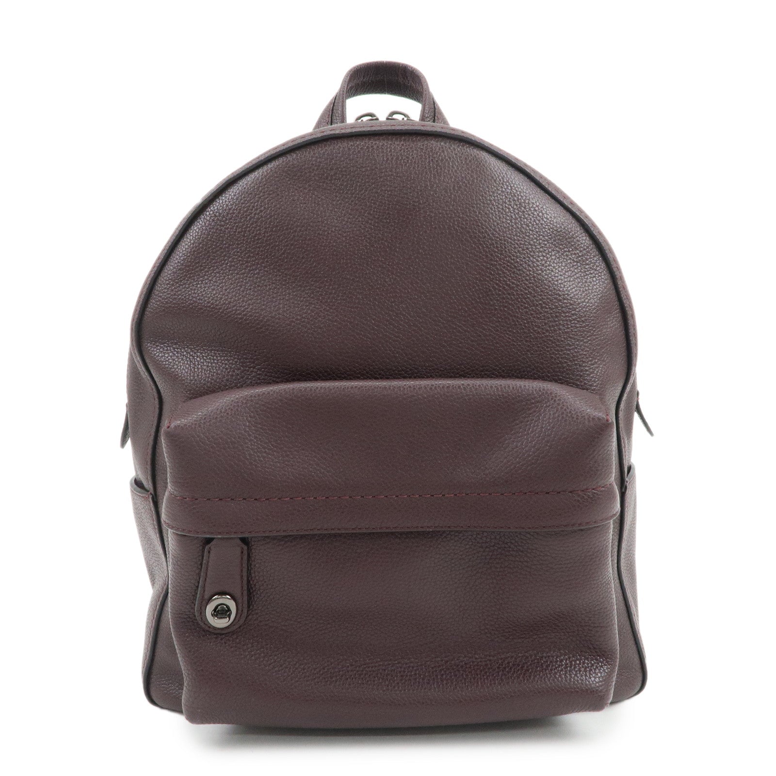 COACH Logo Leather Backpack Rucksack Brown