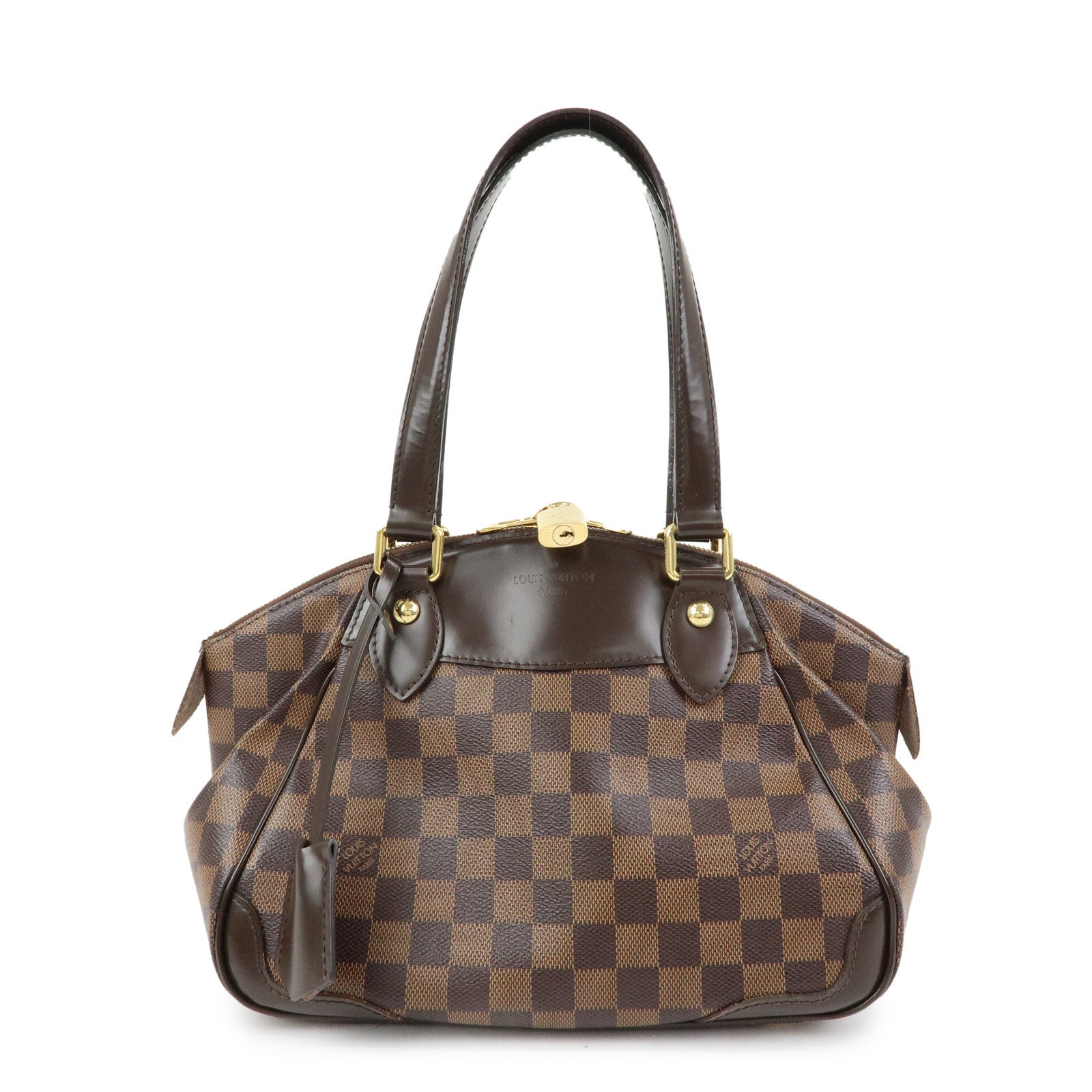 Louis Vuitton Damier Ebene Verona PM Hand Bag Brown N41117