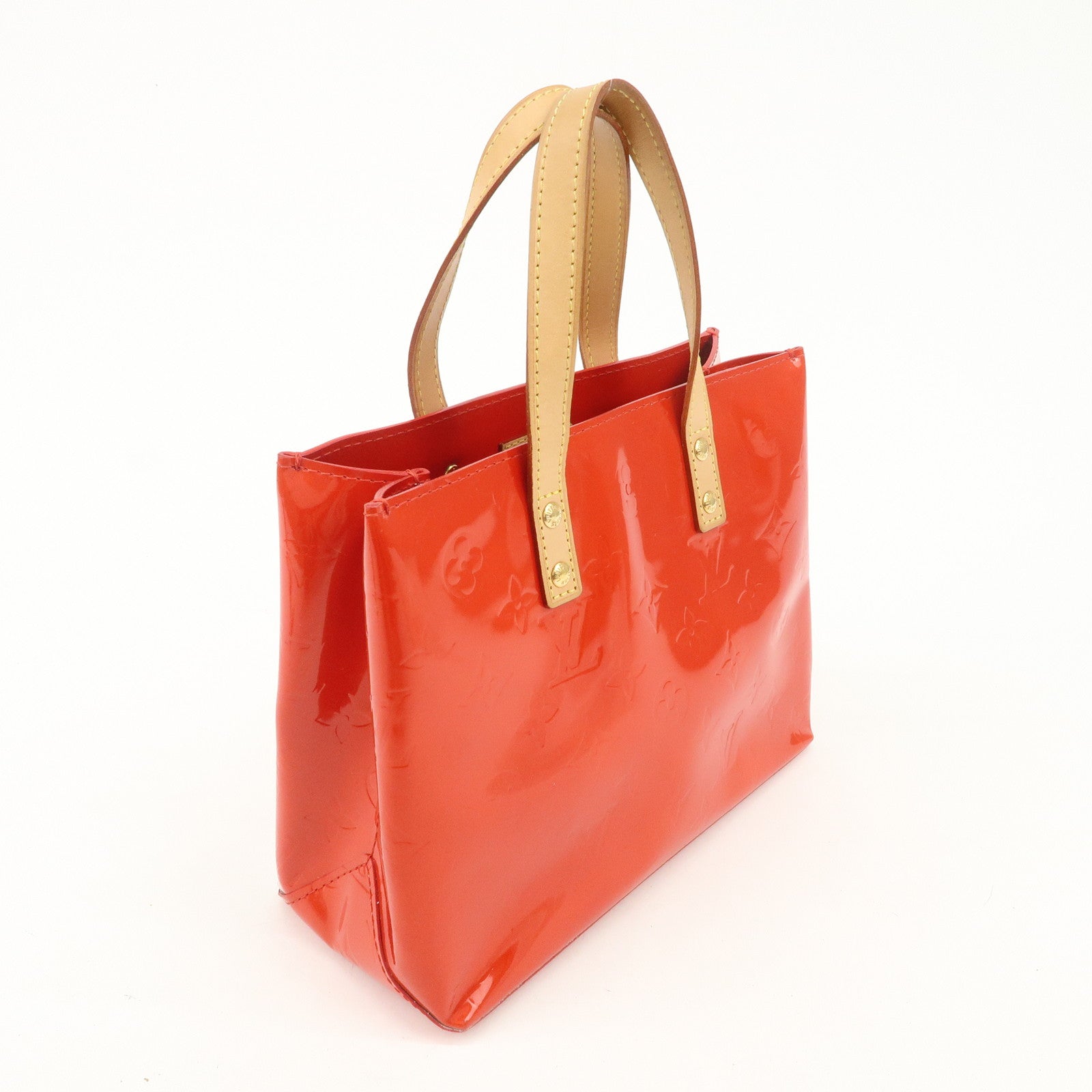 Louis Vuitton Monogram Vernis Lead PM Hand Bag Rouge M91088